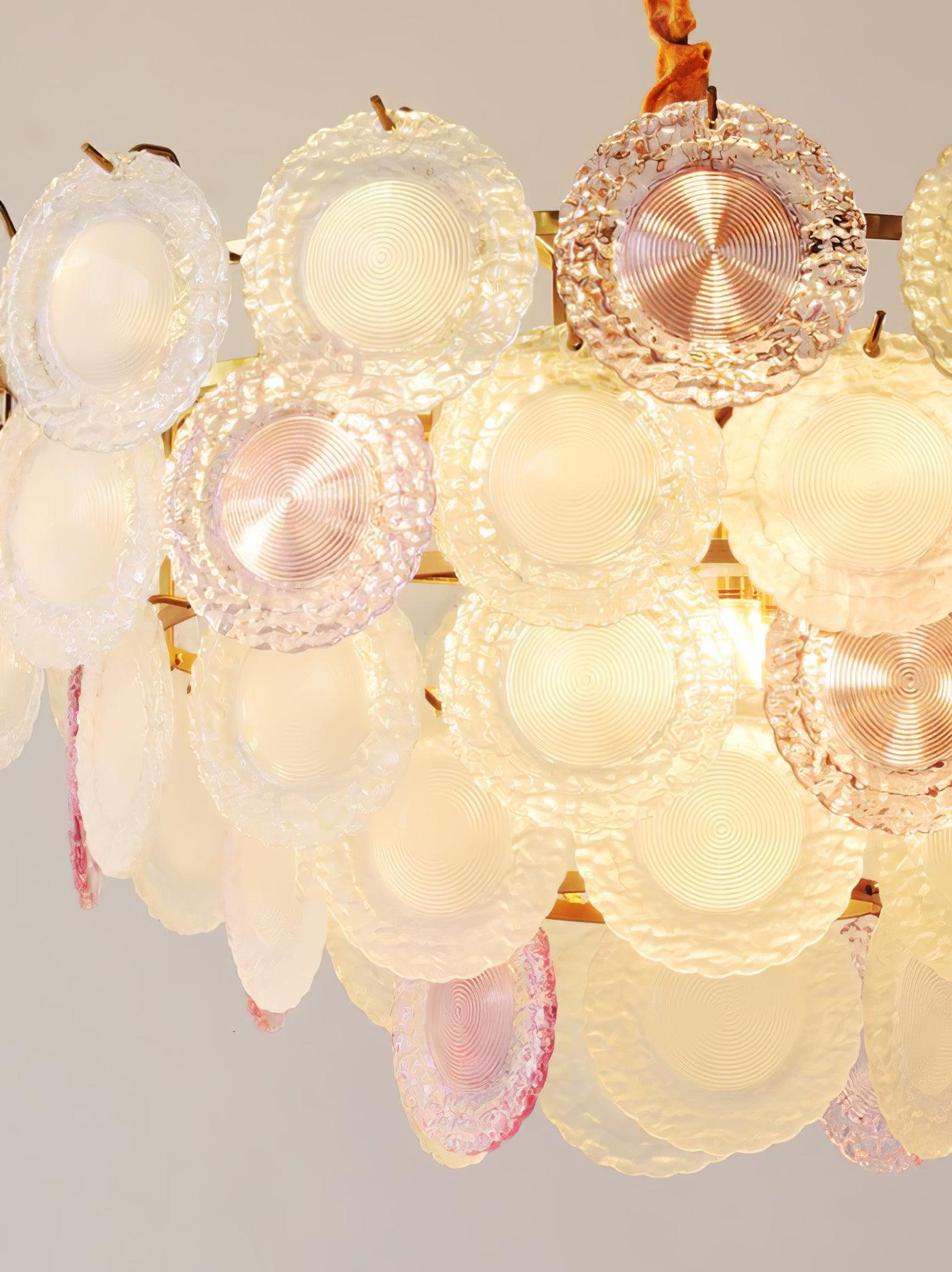 Rainbow Chandelier | Iron & Mesh | Black Multi-Color Shades