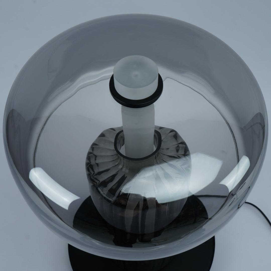 Hand Blown Glass Table Lamp | Smoky Gray Finish | Two Sizes Available