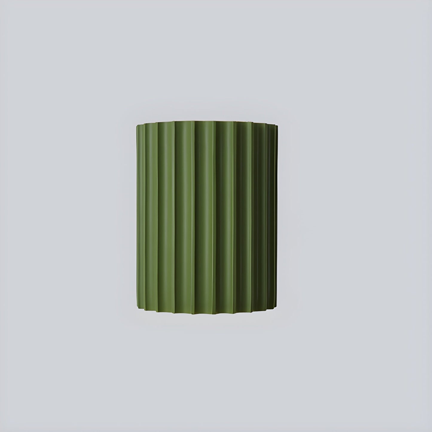 Resin Ribbed Wall Lamp | Matte Black Finish | 14cm Diameter