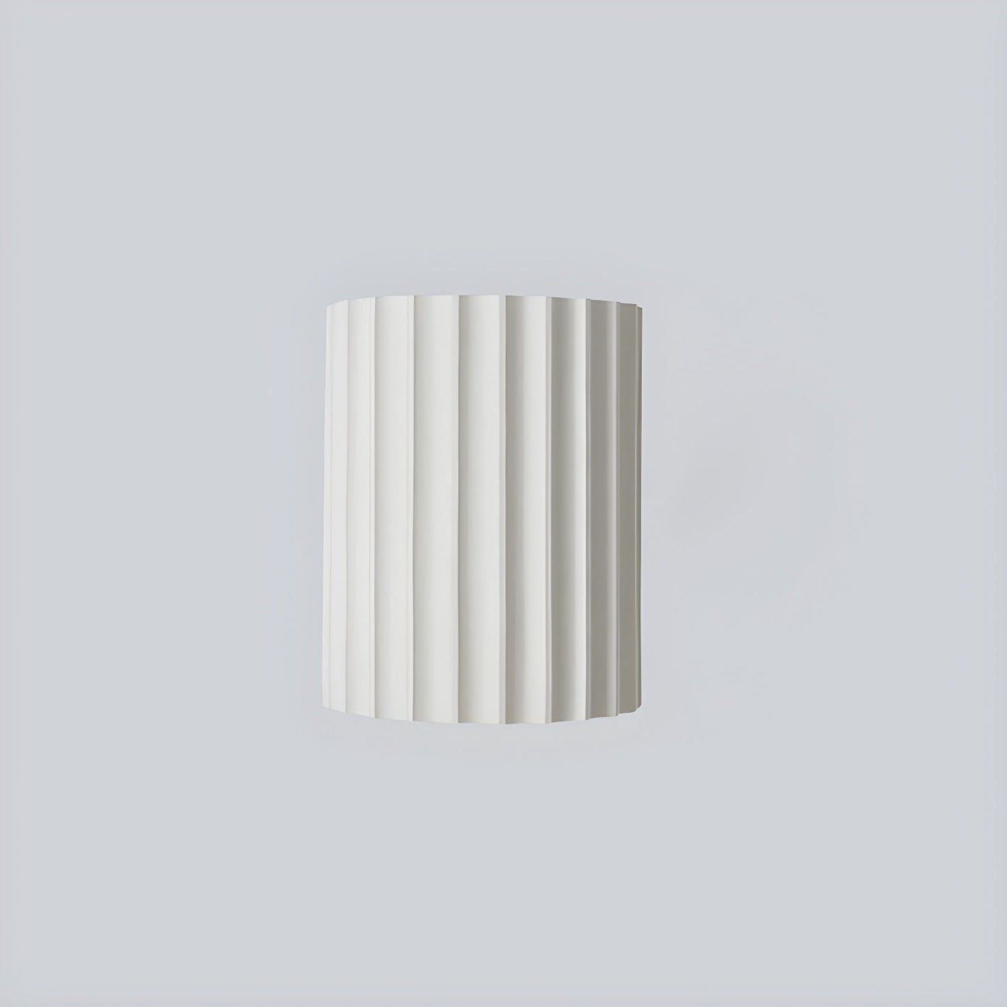 Resin Ribbed Wall Lamp | Matte Black Finish | 14cm Diameter