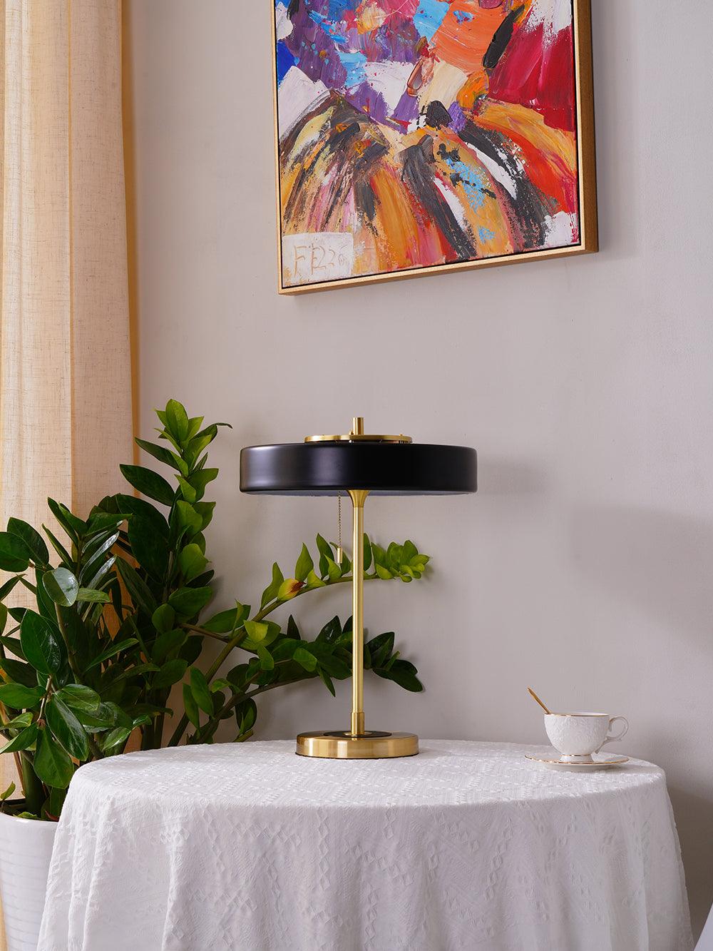 Revolve Table Lamp | Metal & Acrylic | Gold with Multi-Color Shades