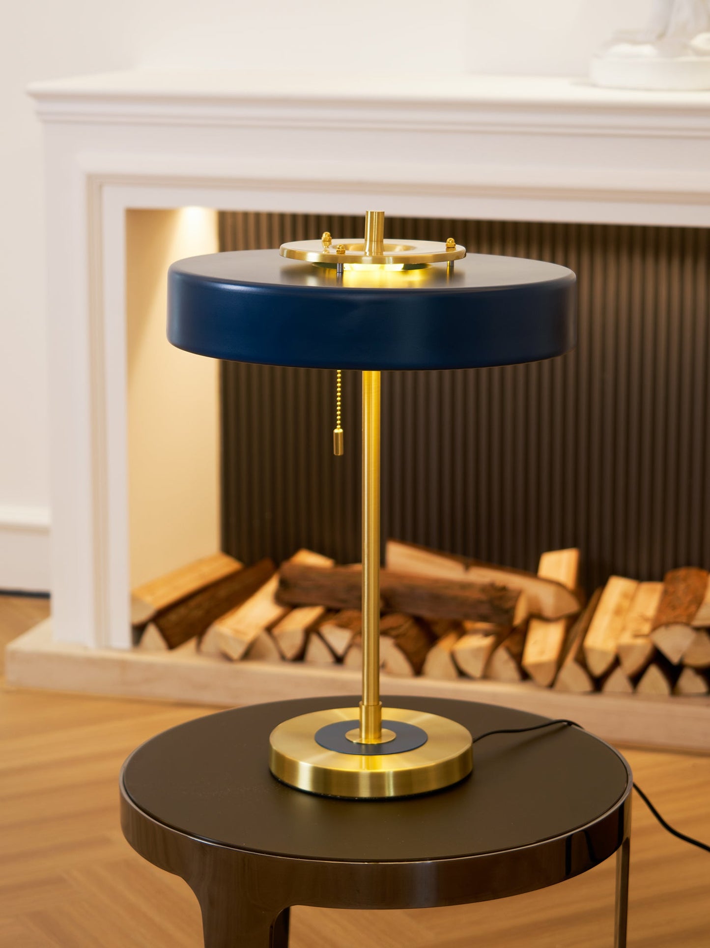 Revolve Table Lamp | Metal & Acrylic | Gold with Multi-Color Shades