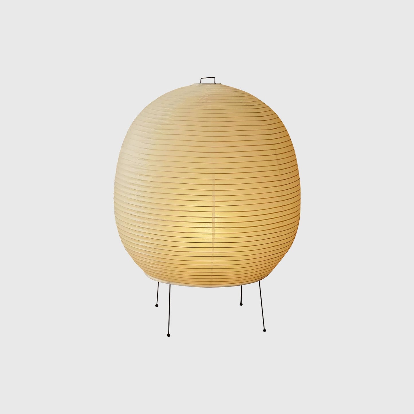 Rice Paper Lantern Table Lamp | Mulberry Paper & Metal | 45cm Diameter