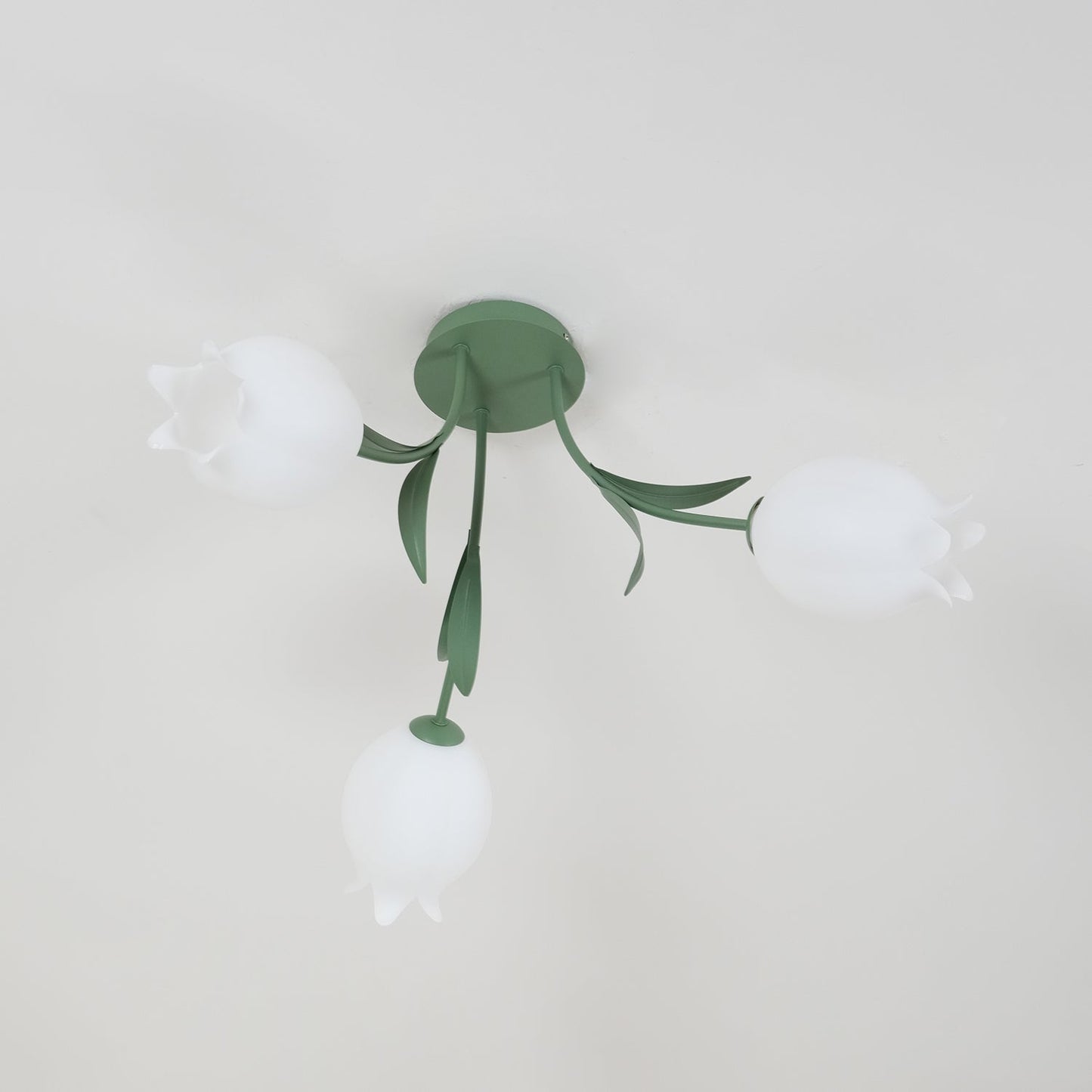 Ricko Ceiling Light | Metal & Acrylic | 3, 9, or 12 Heads | Green or White