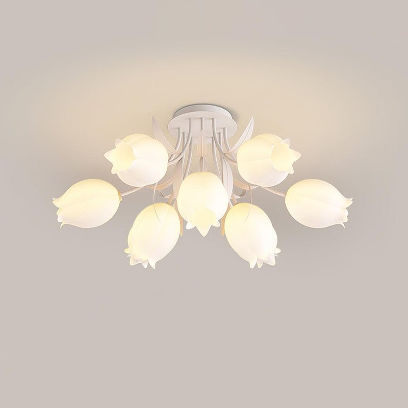 Ricko Ceiling Light | Metal & Acrylic | 3, 9, or 12 Heads | Green or White
