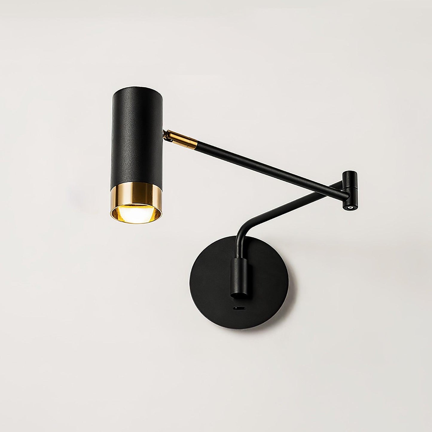 Ridge Arm Wall Lamp | Metal | Set of 2 | White & Gold