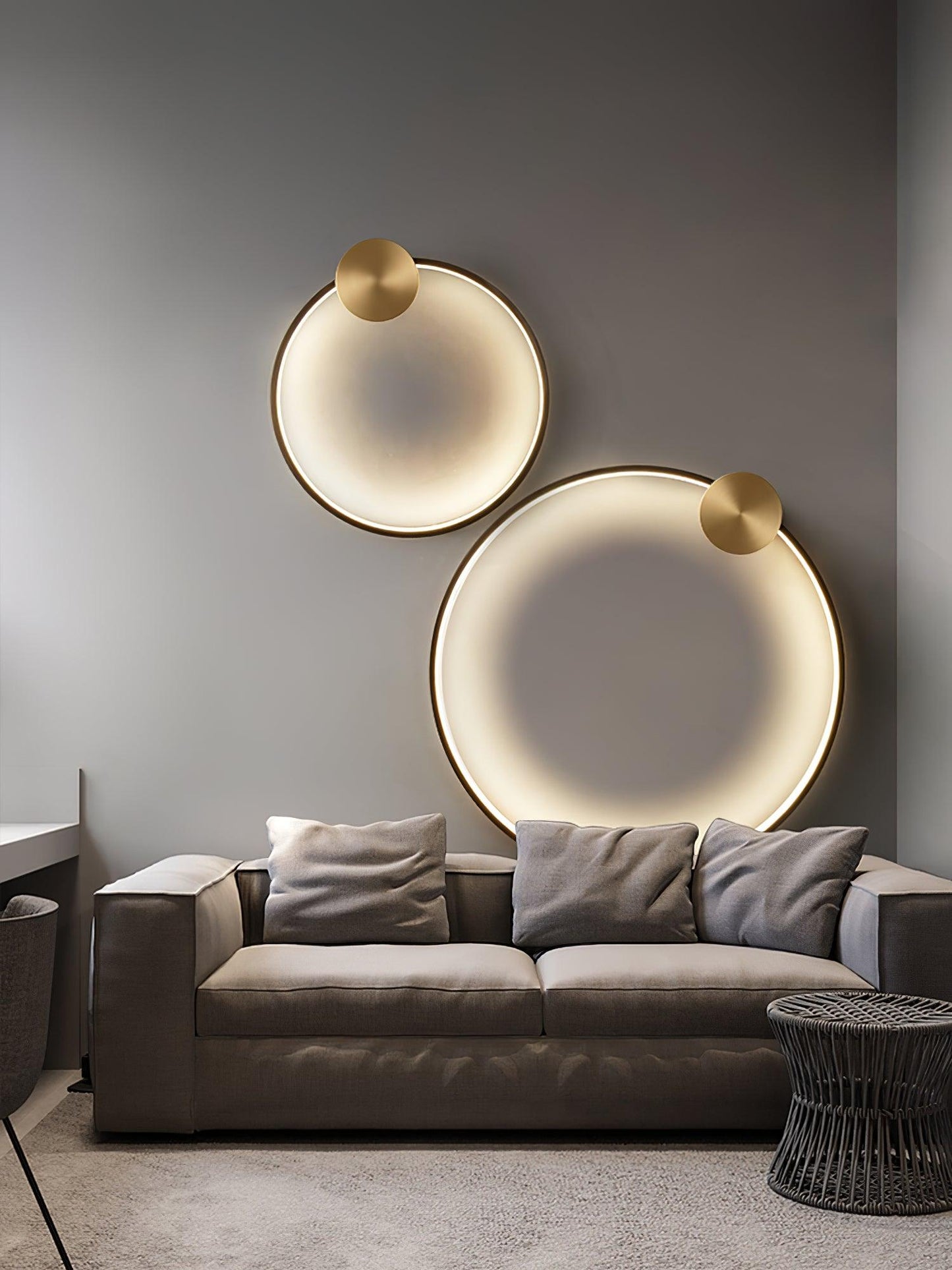 LED Wall Light | Brass & Silicone | Set of 2