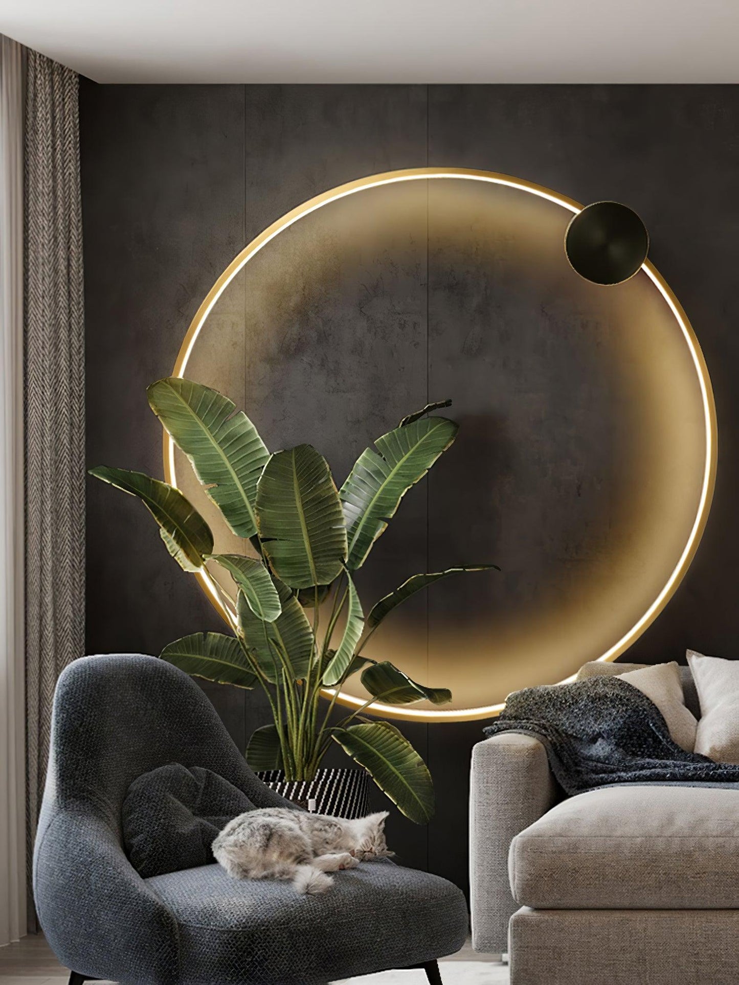 LED Wall Light | Brass & Silicone | Set of 2