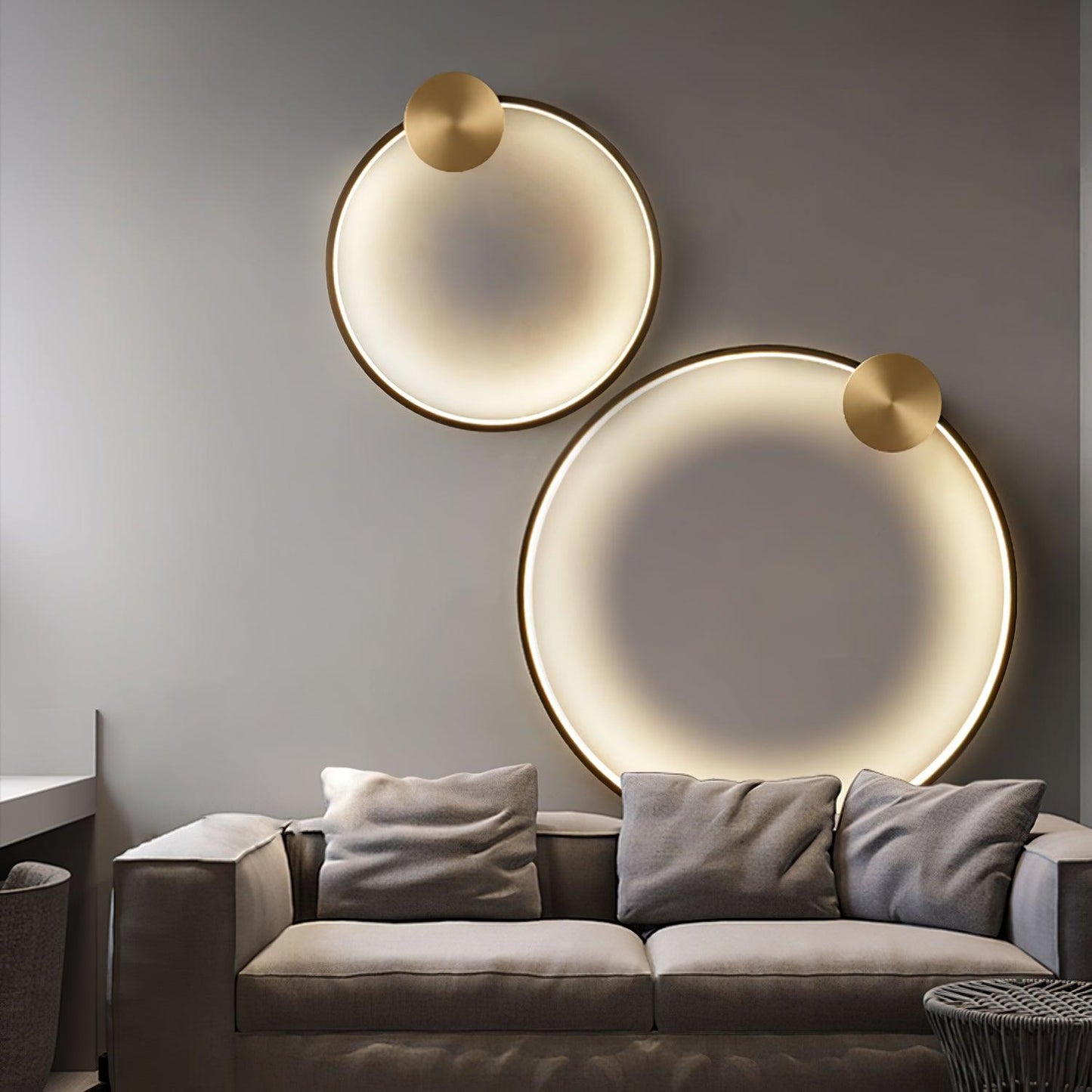 LED Wall Light | Brass & Silicone | Set of 2
