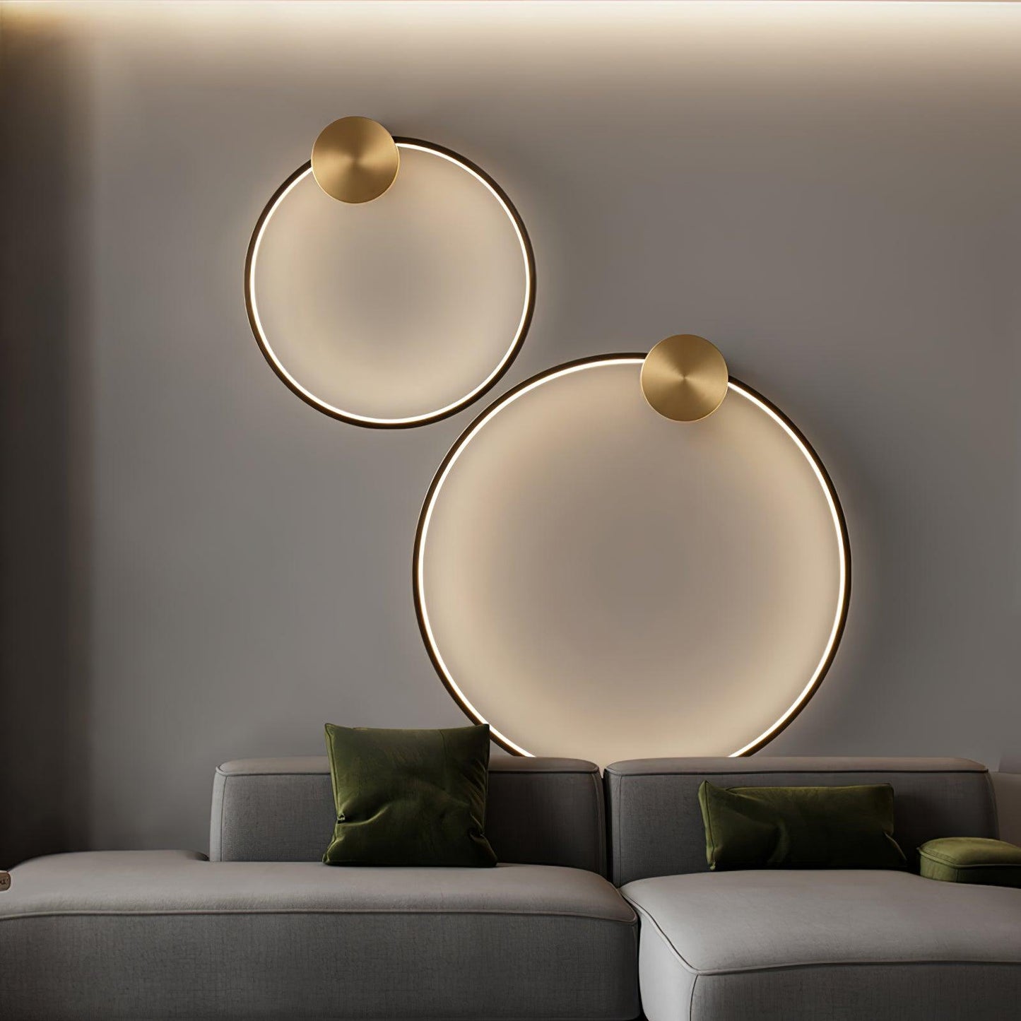 LED Wall Light | Brass & Silicone | Set of 2