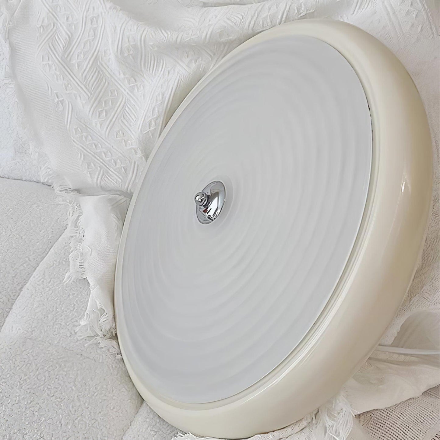 Ripple Cream Ceiling Lamp | Glass Shade | Multiple Sizes