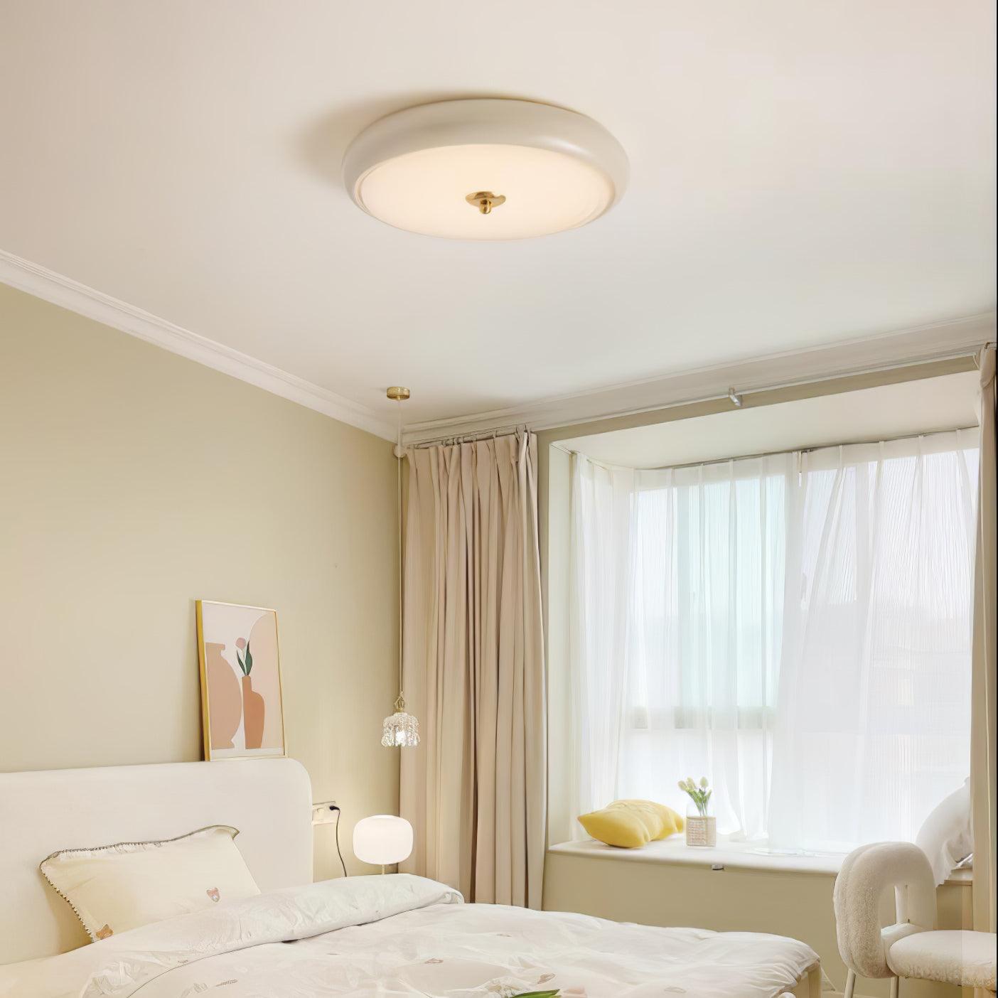 Ripple Cream Ceiling Lamp | Glass Shade | Multiple Sizes