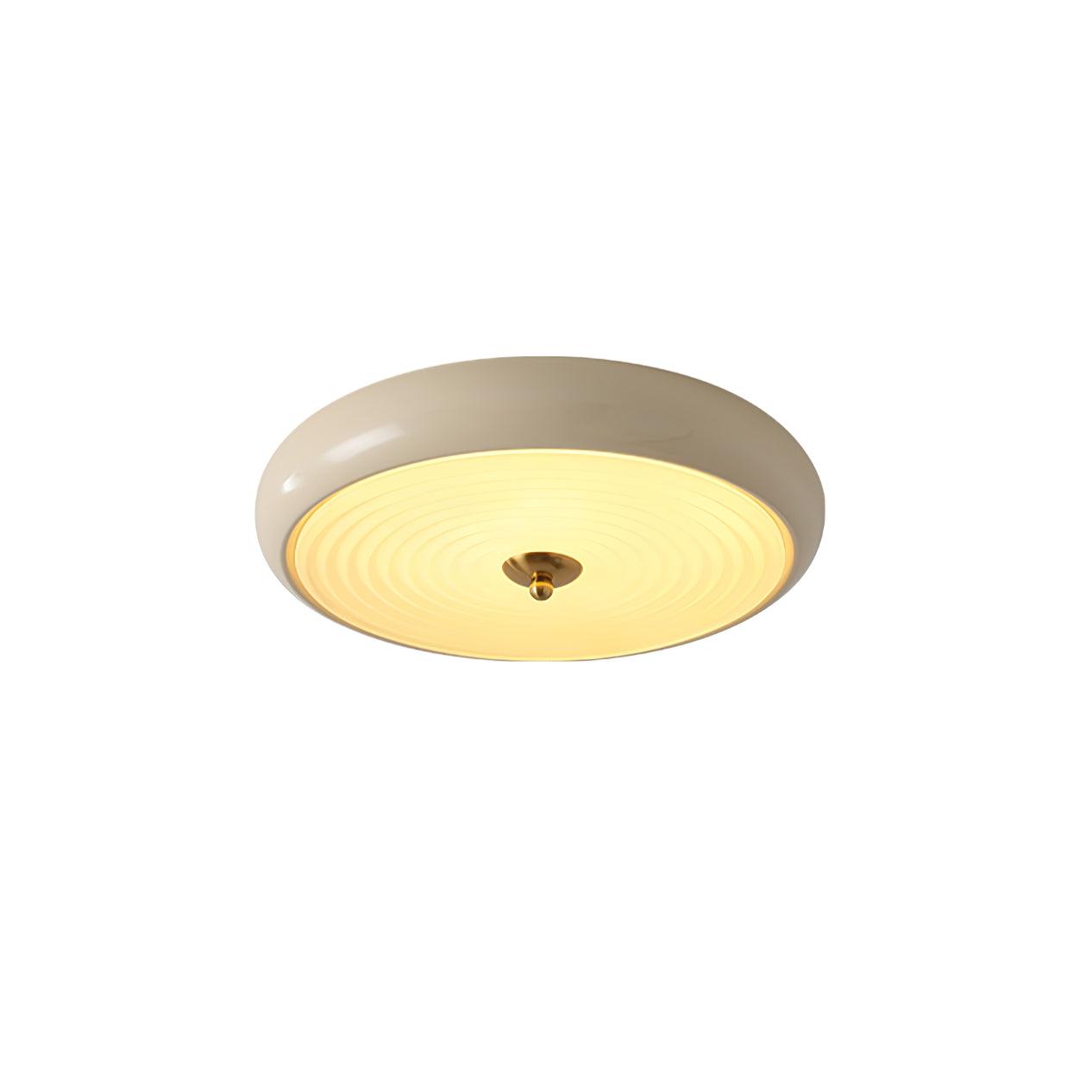 Ripple Cream Ceiling Lamp | Glass Shade | Multiple Sizes