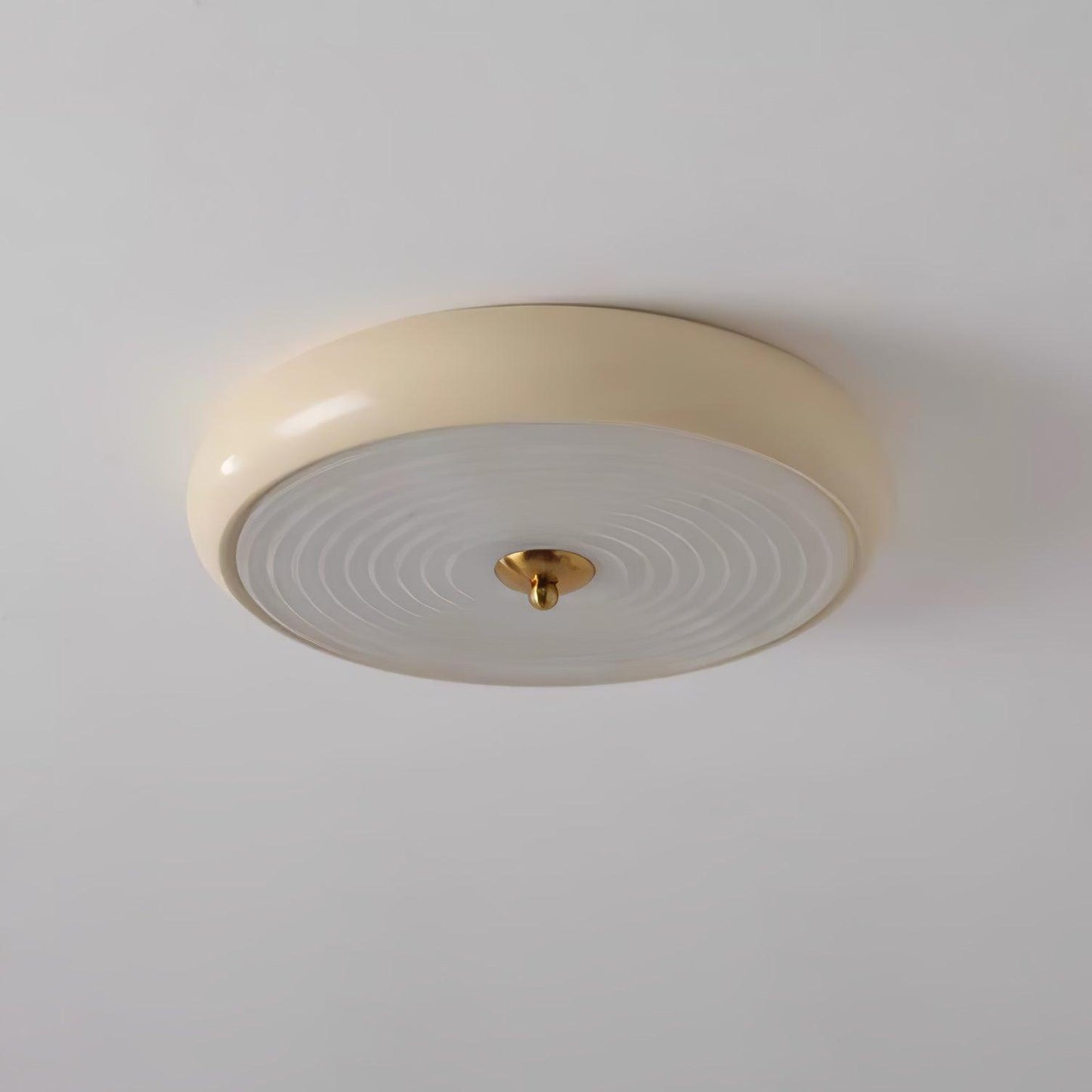 Ripple Cream Ceiling Lamp | Glass Shade | Multiple Sizes