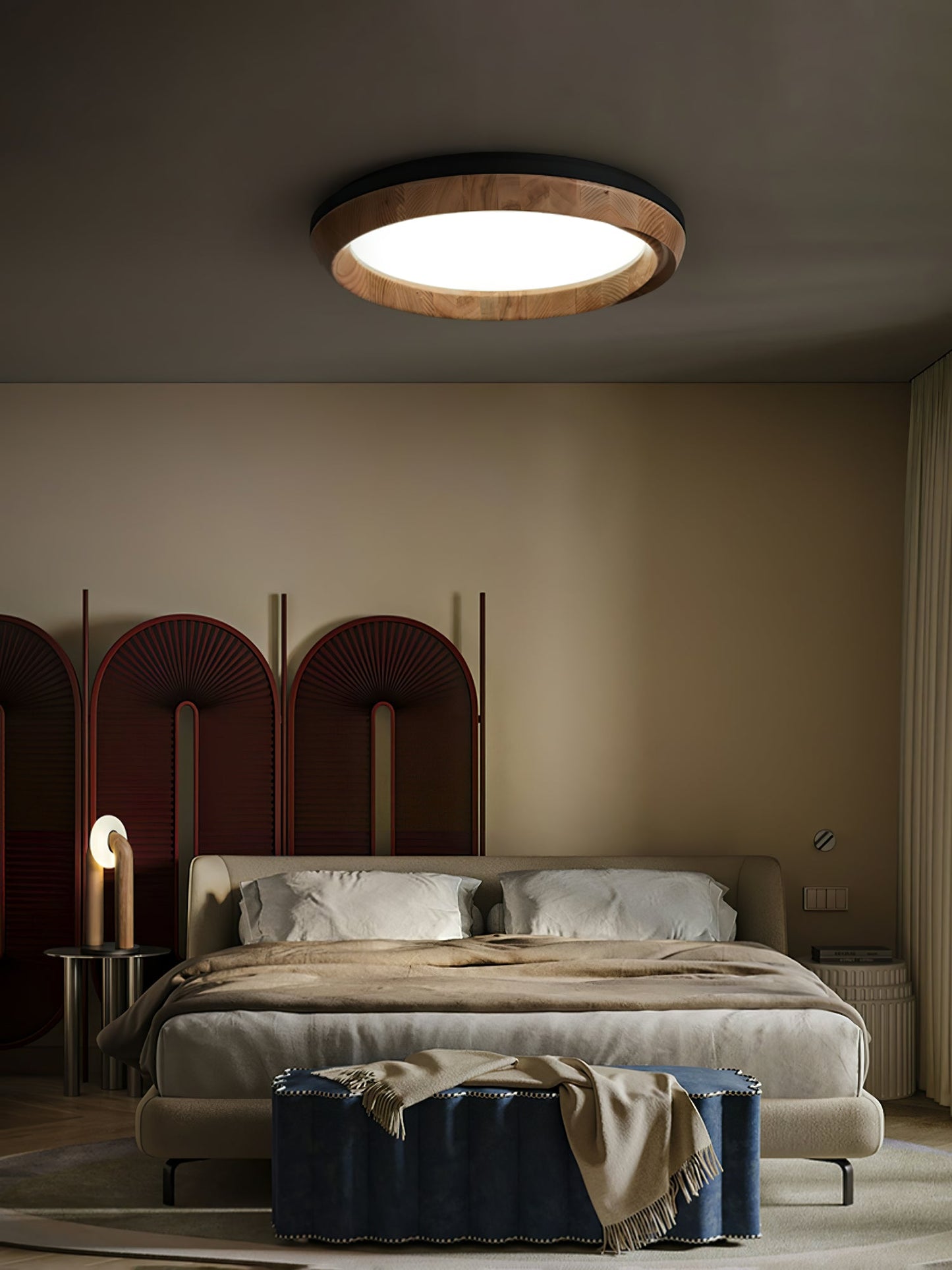 Ripple Wood Ceiling Light | Natural Wood & Acrylic | Multiple Sizes Available