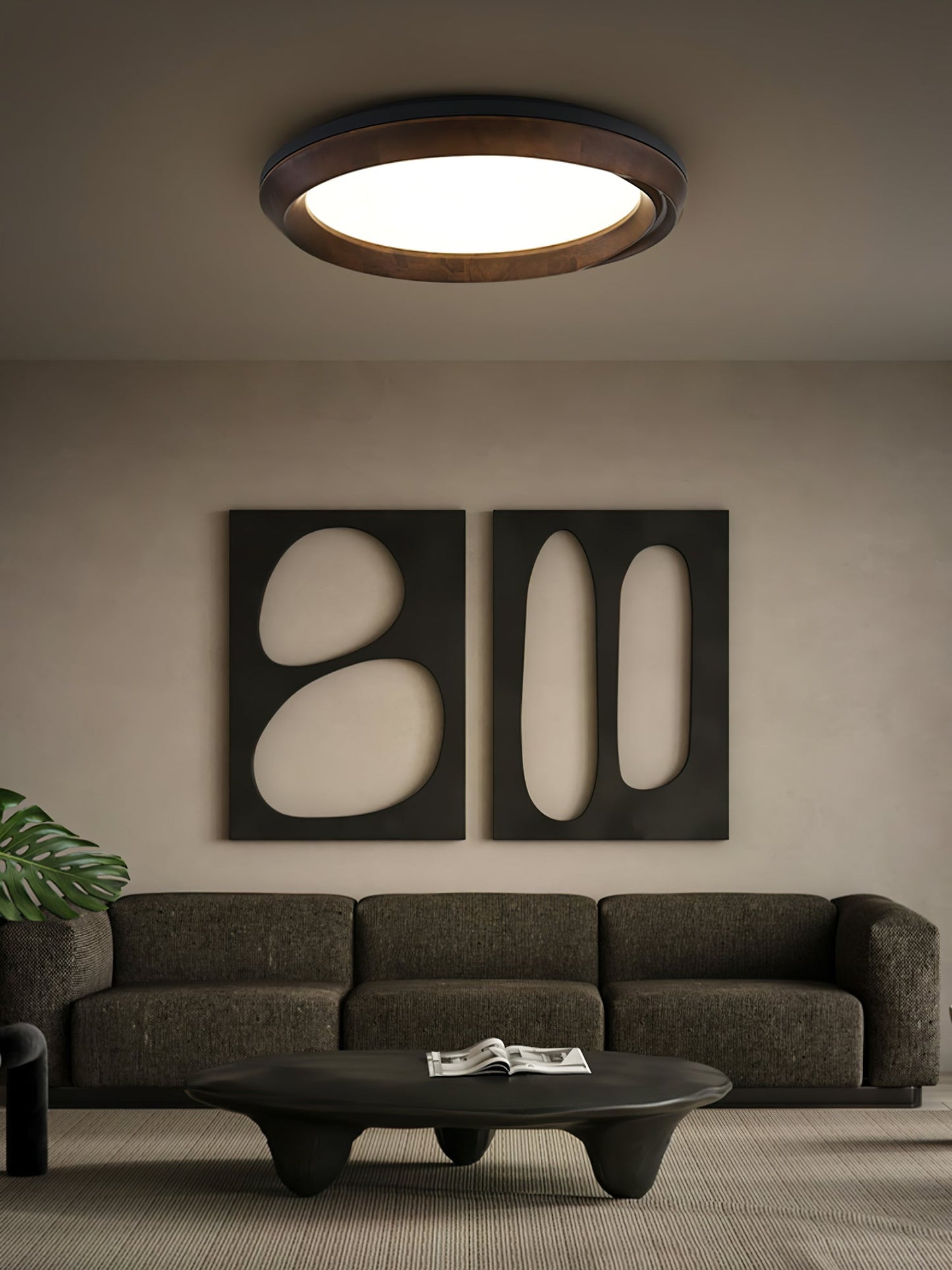 Ripple Wood Ceiling Light | Natural Wood & Acrylic | Multiple Sizes Available