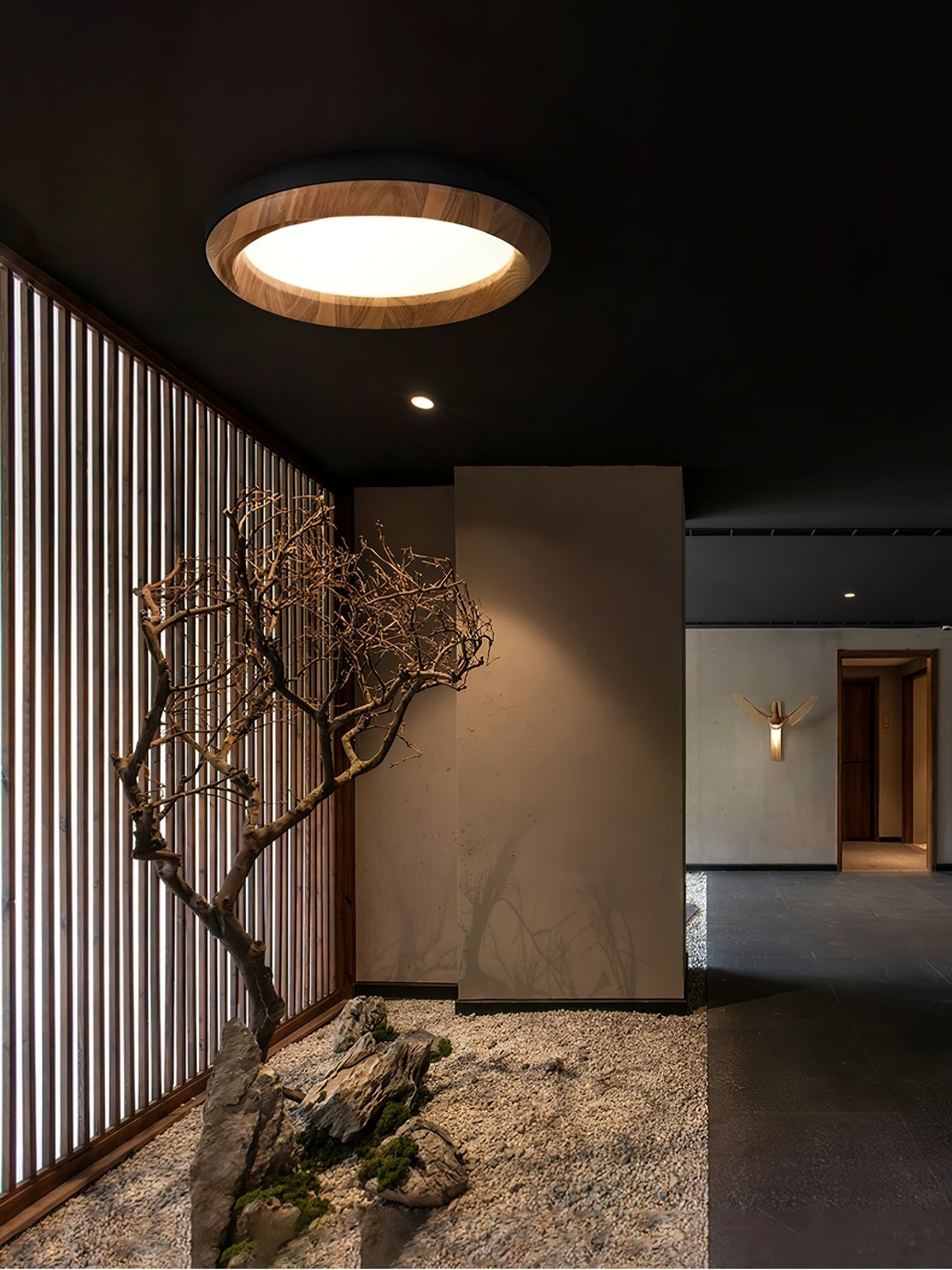 Ripple Wood Ceiling Light | Natural Wood & Acrylic | Multiple Sizes Available