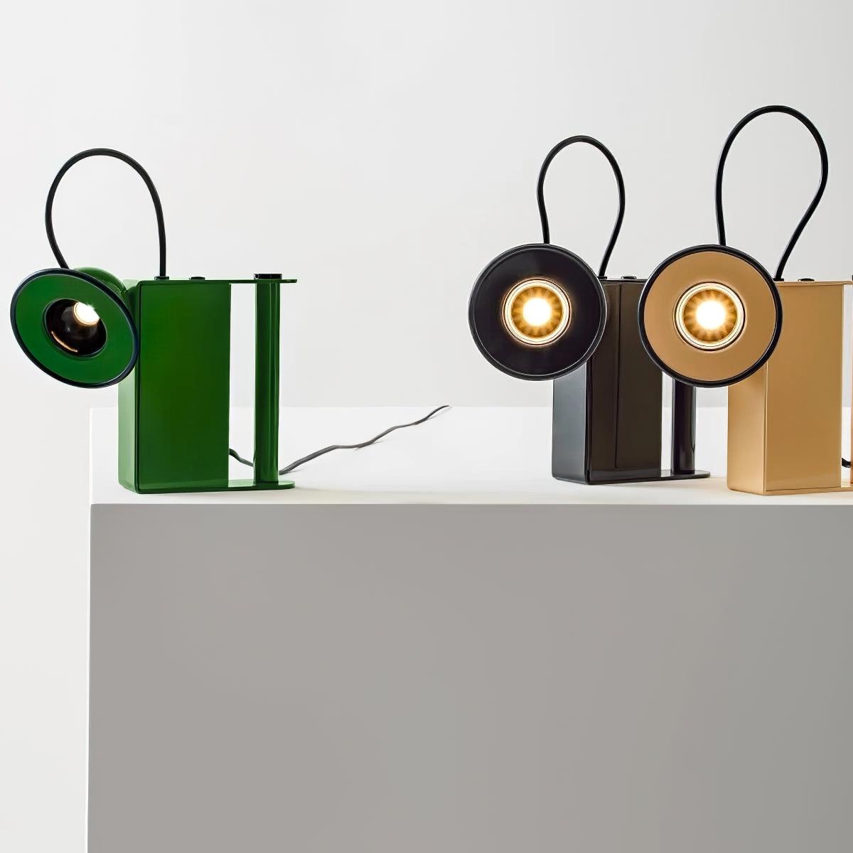 Roland Camera Desk Lamp | Adjustable Metal Light | Black, Green, Beige, Red