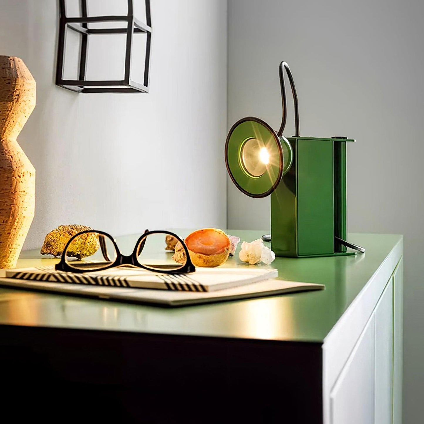 Roland Camera Desk Lamp | Adjustable Metal Light | Black, Green, Beige, Red