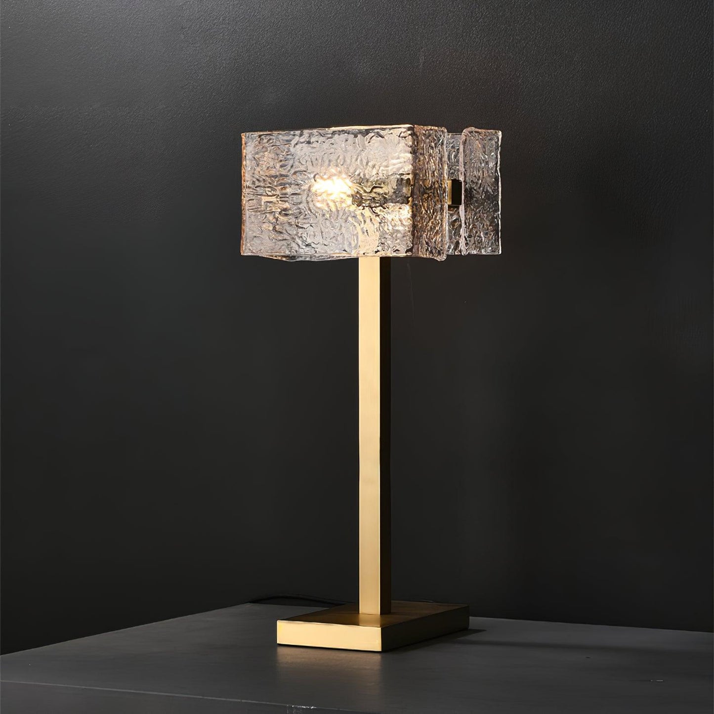 Roosevelt Table Lamp | Brass & Glass | Gold Finish