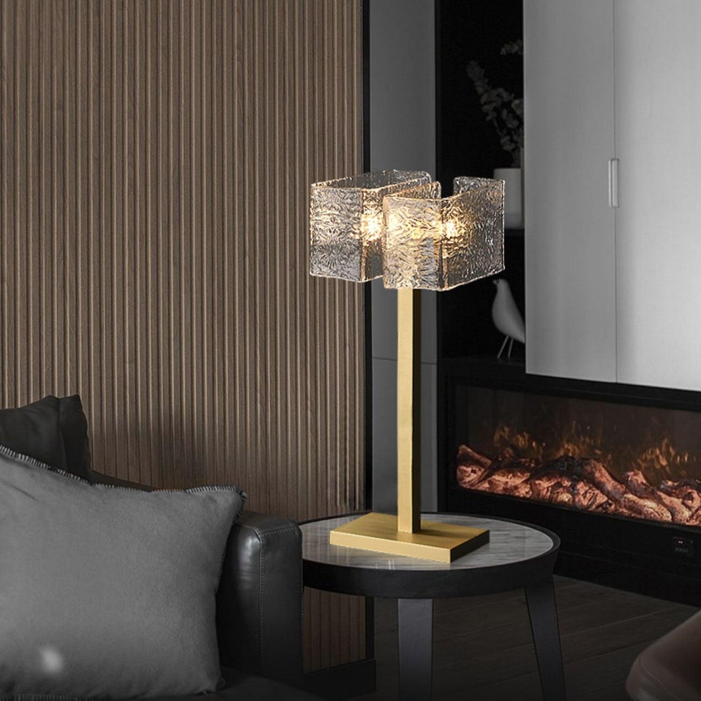 Roosevelt Table Lamp | Brass & Glass | Gold Finish