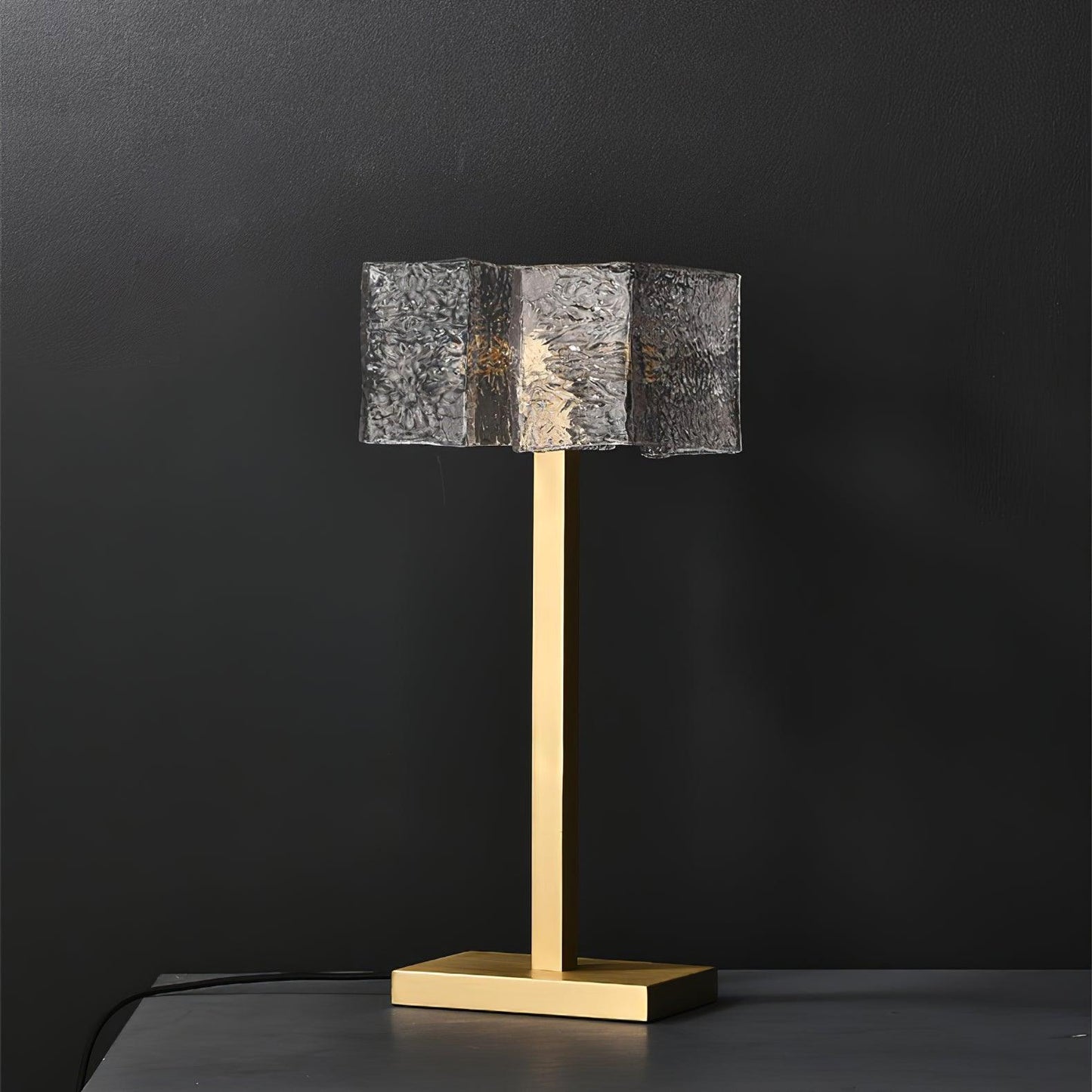 Roosevelt Table Lamp | Brass & Glass | Gold Finish