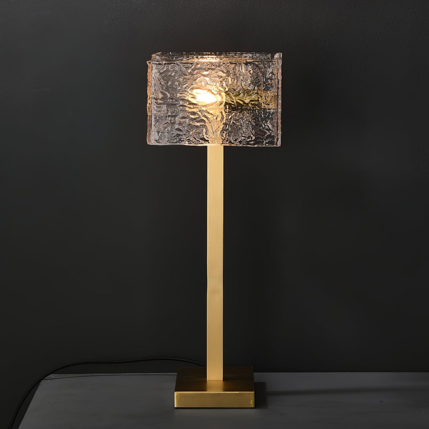 Roosevelt Table Lamp | Brass & Glass | Gold Finish