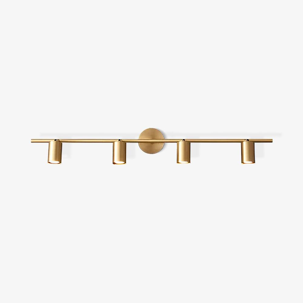 Rotatable Spotlight Wall Light | Brass & Acrylic | 2, 3, or 4 Light Heads
