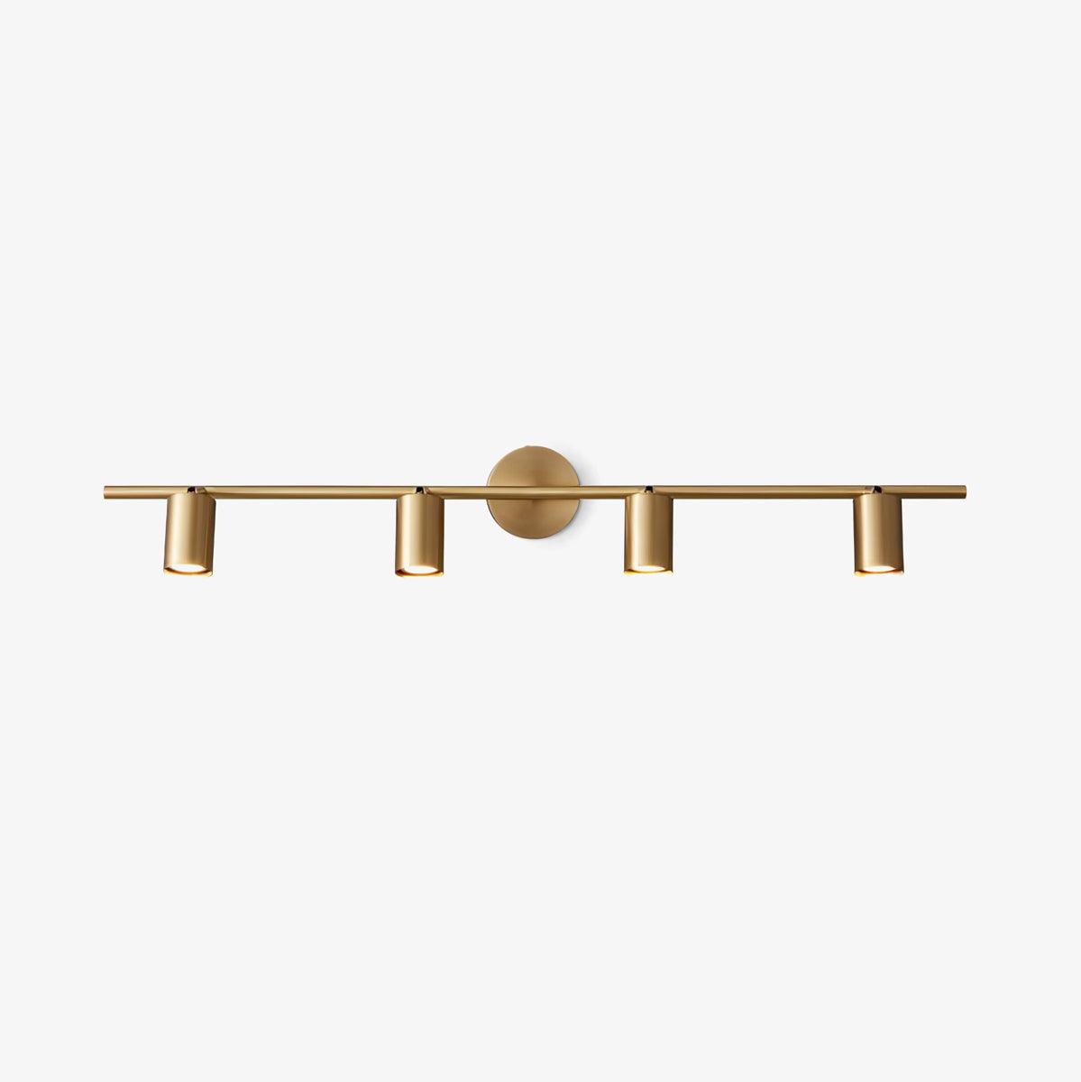Rotatable Spotlight Wall Light | Brass & Acrylic | 2, 3, or 4 Light Heads