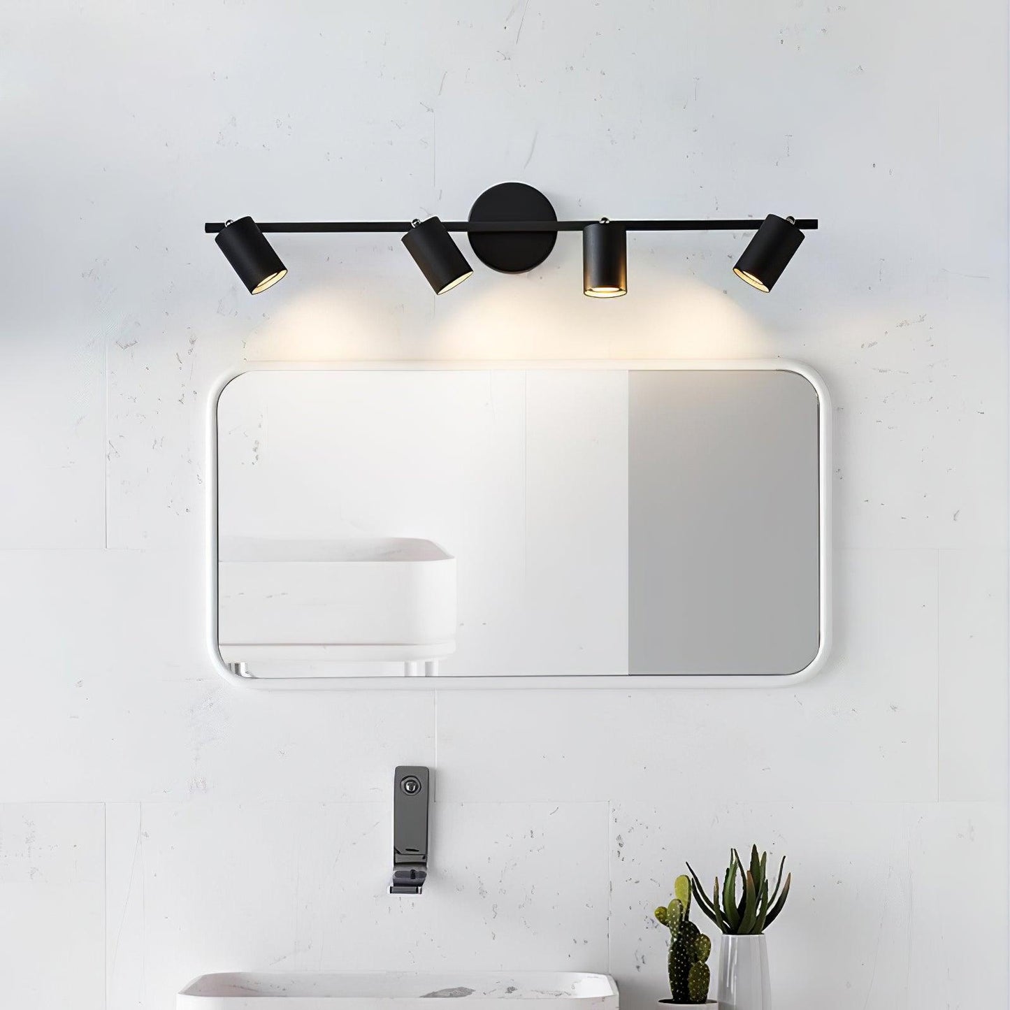 Rotatable Spotlight Wall Light | Brass & Acrylic | 2, 3, or 4 Light Heads