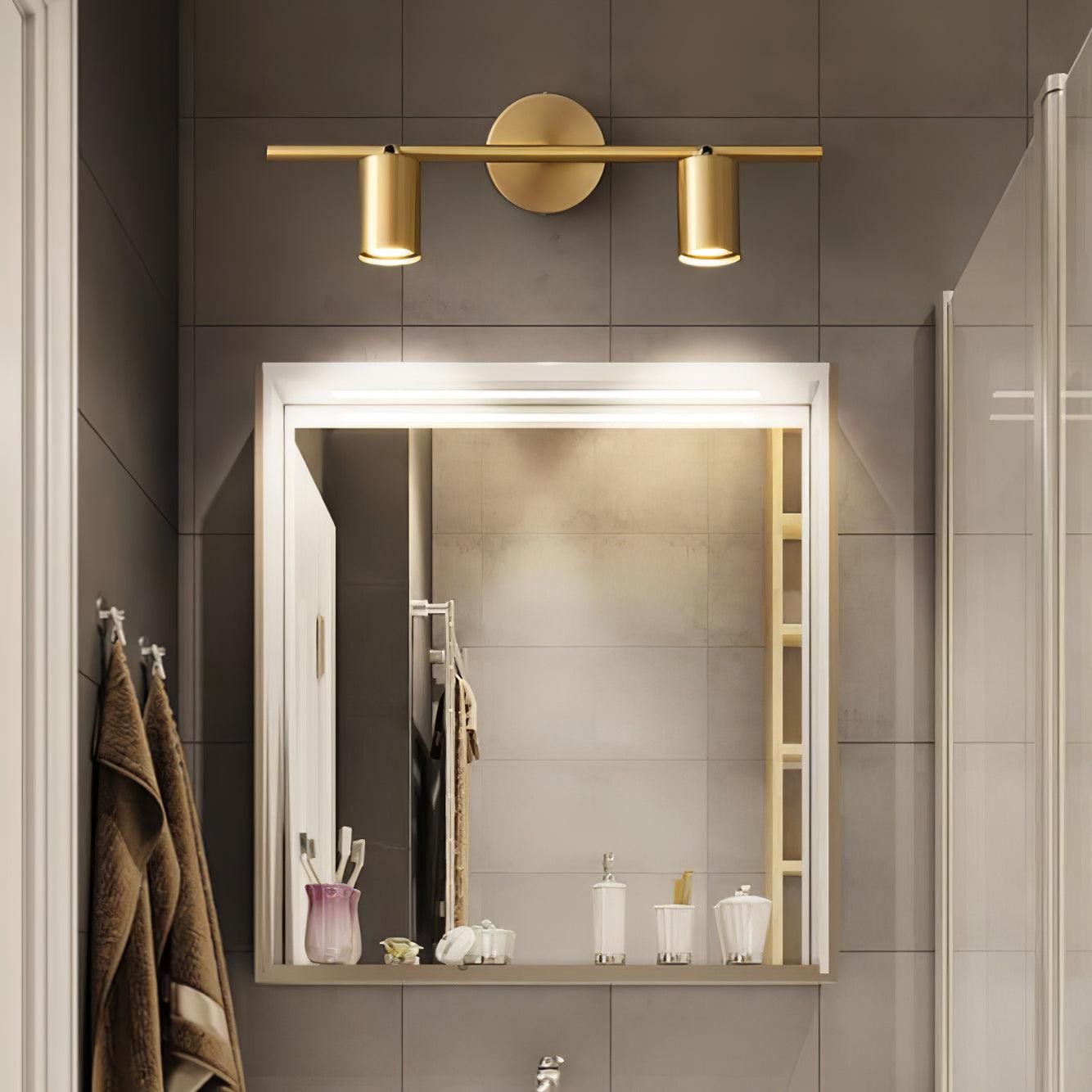 Rotatable Spotlight Wall Light | Brass & Acrylic | 2, 3, or 4 Light Heads