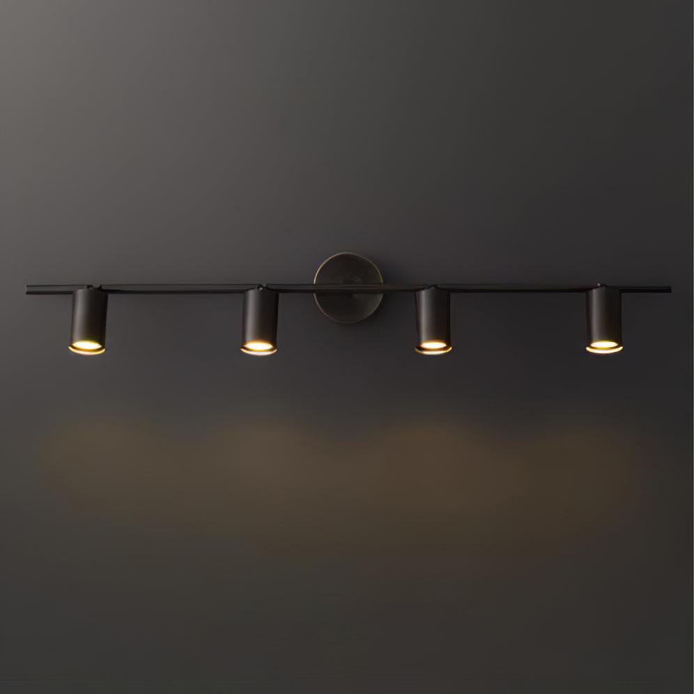 Rotatable Spotlight Wall Light | Brass & Acrylic | 2, 3, or 4 Light Heads