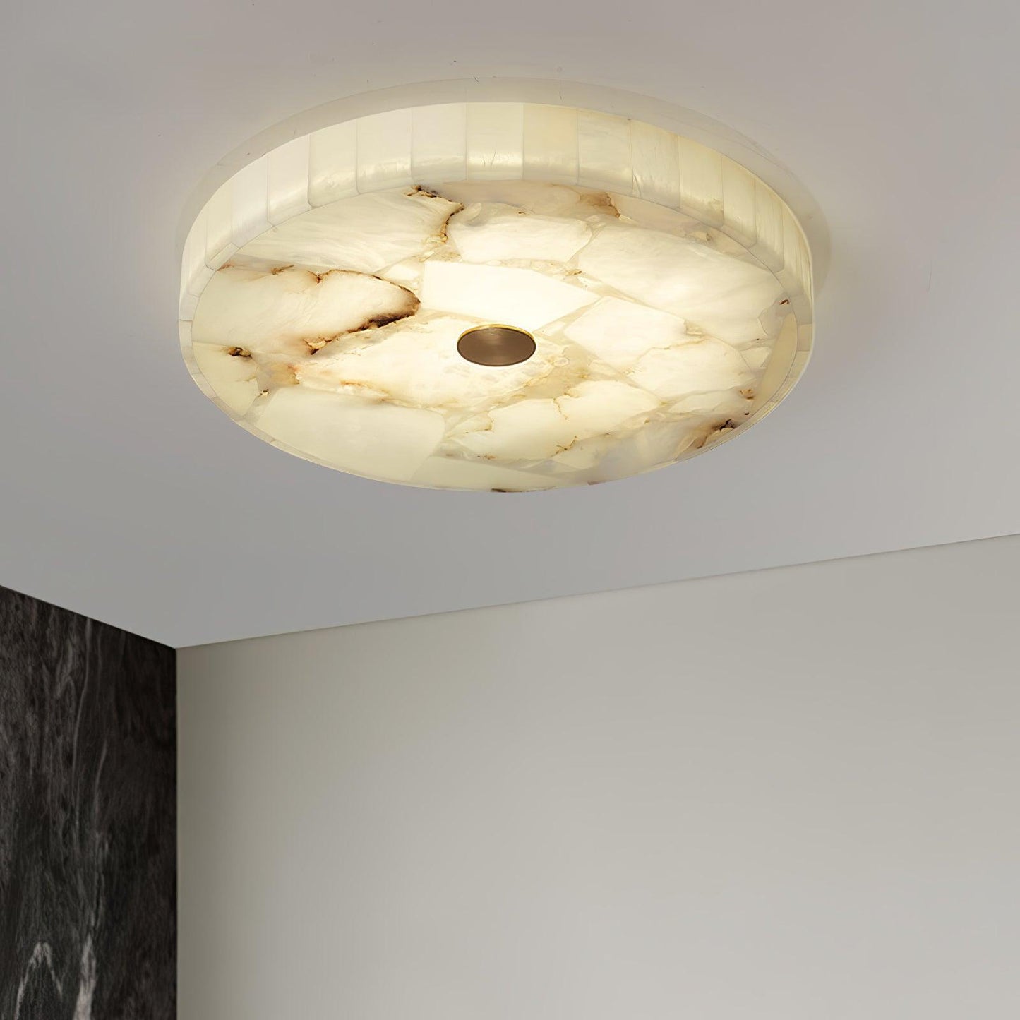Alabaster Ceiling Lamp | Genuine Alabaster | Multiple Sizes Available