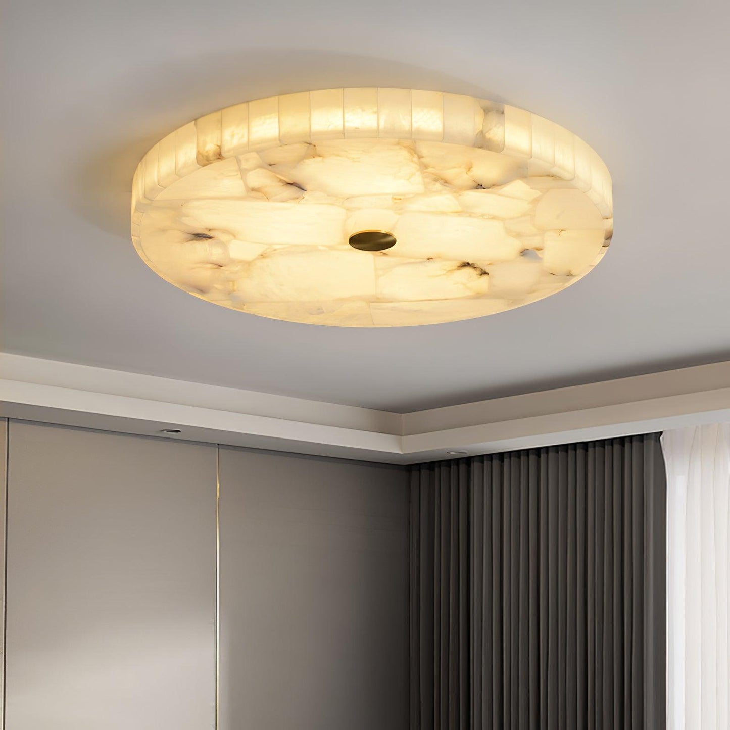 Alabaster Ceiling Lamp | Genuine Alabaster | Multiple Sizes Available