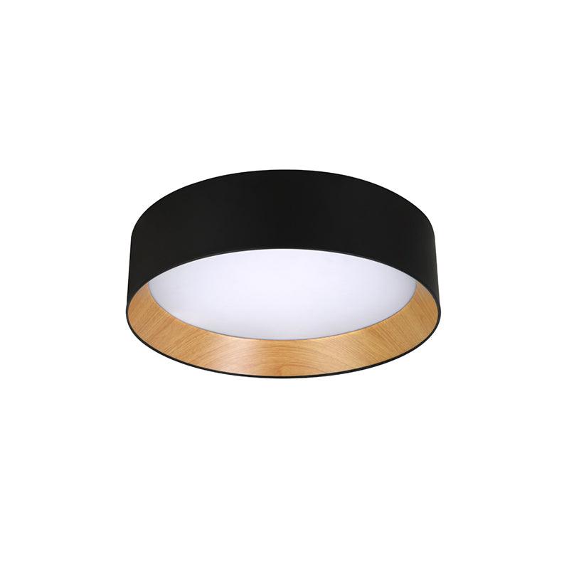 Round Ceiling Lamp | Oak Wood & Aluminum | 46cm Diameter