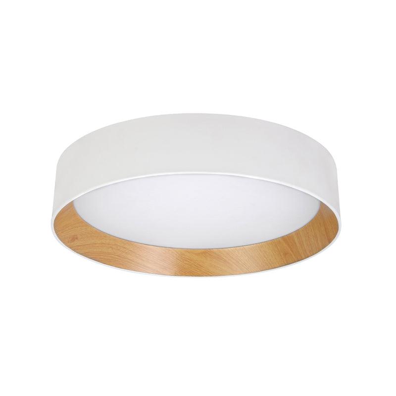 Round Ceiling Lamp | Oak Wood & Aluminum | 46cm Diameter