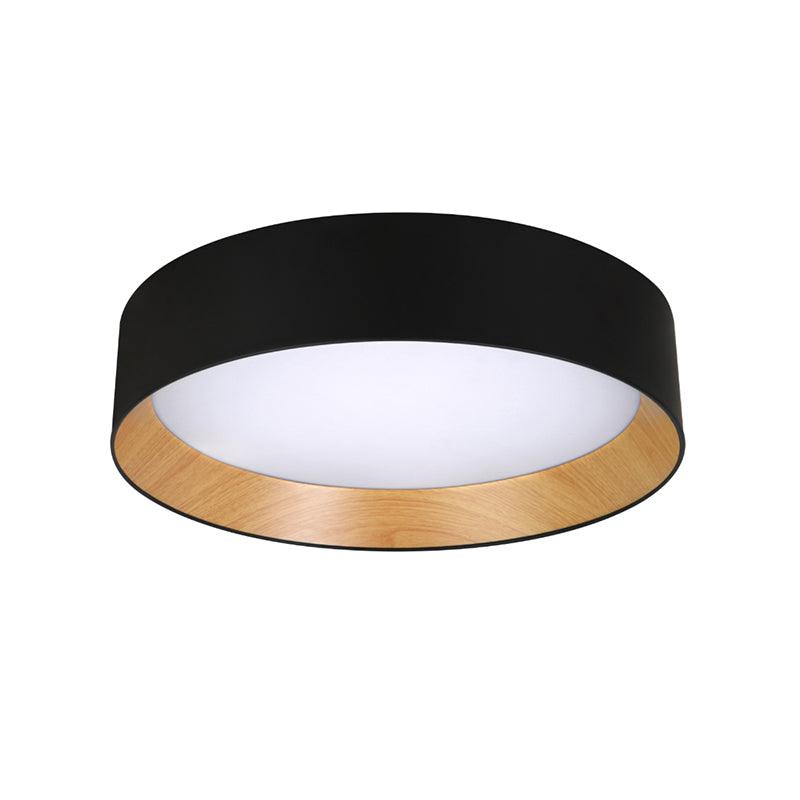 Round Ceiling Lamp | Oak Wood & Aluminum | 46cm Diameter