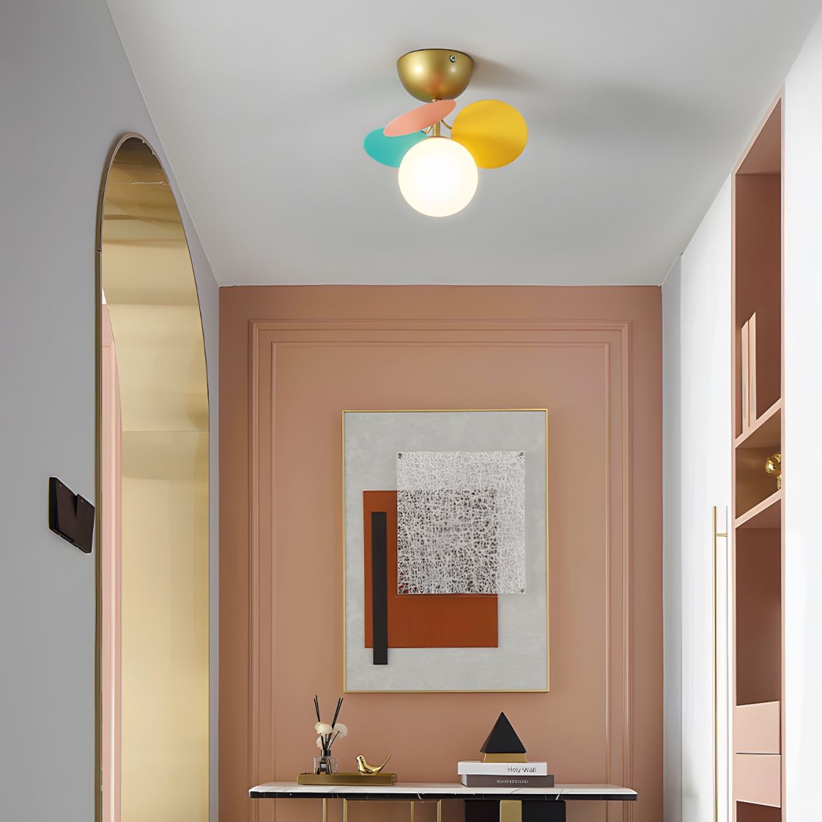 Macaron Ceiling Lamp | Metal & Glass | Colorful Options