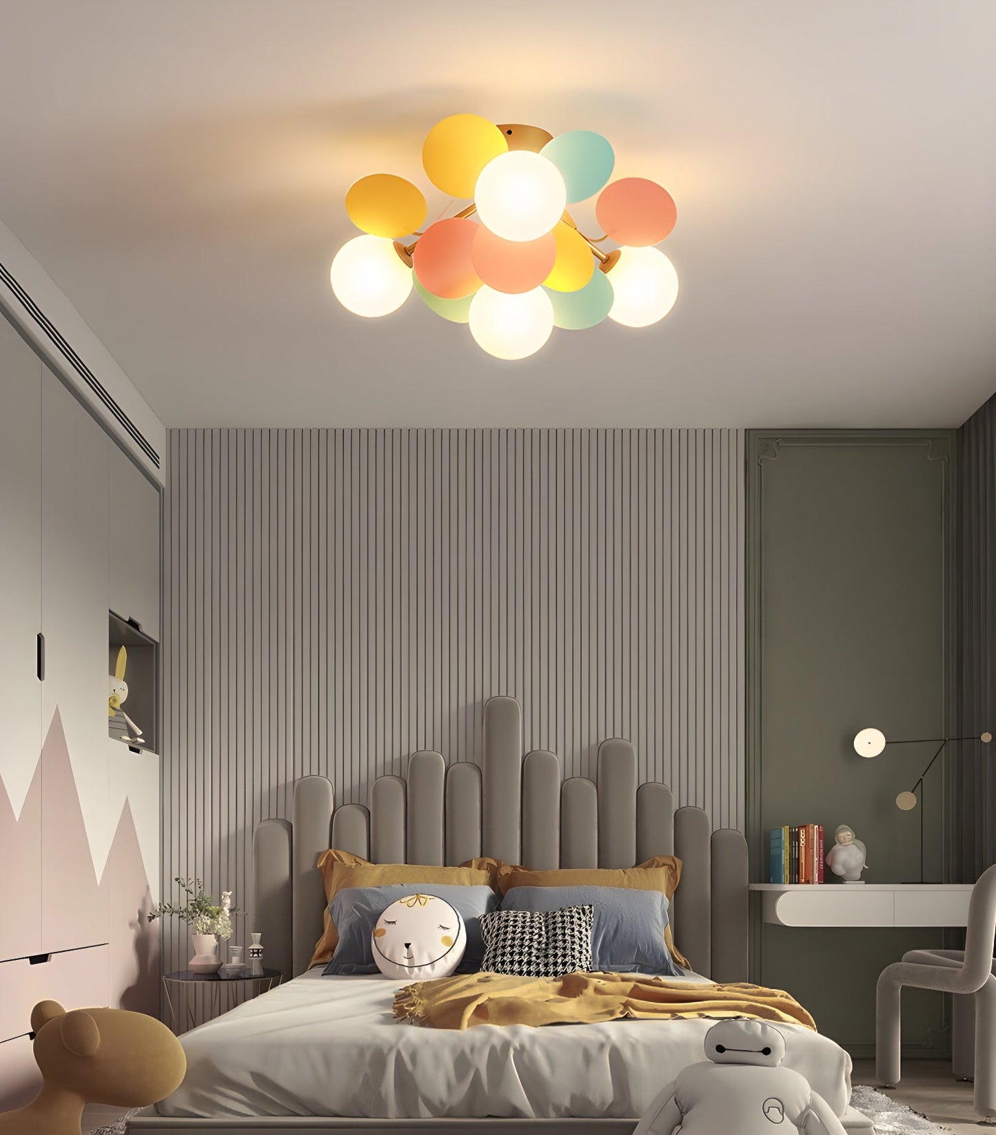 Macaron Ceiling Lamp | Metal & Glass | Colorful Options