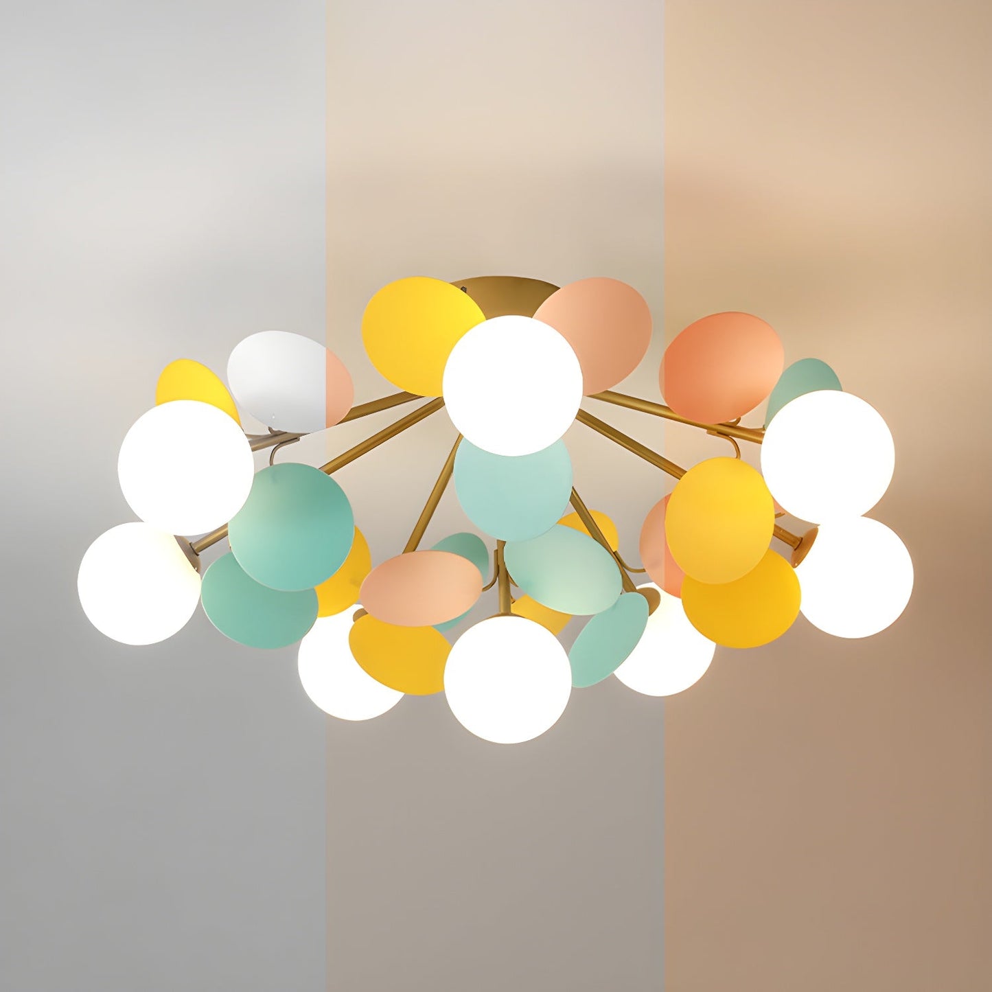 Macaron Ceiling Lamp | Metal & Glass | Colorful Options
