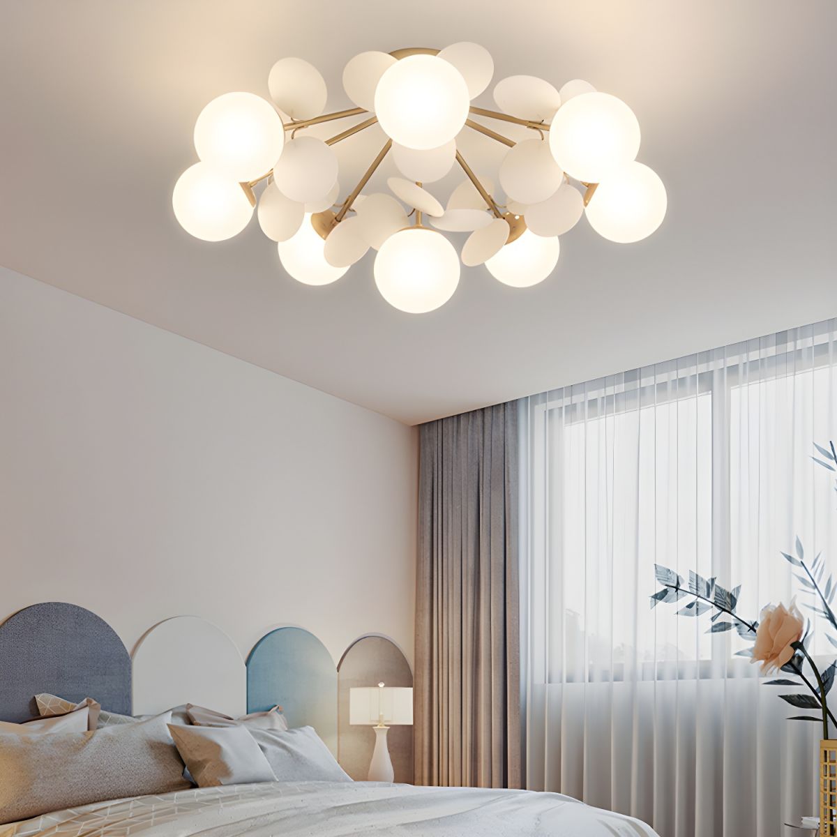 Macaron Ceiling Lamp | Metal & Glass | Colorful Options