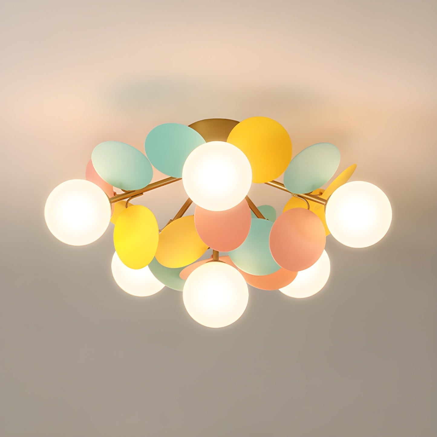 Macaron Ceiling Lamp | Metal & Glass | Colorful Options