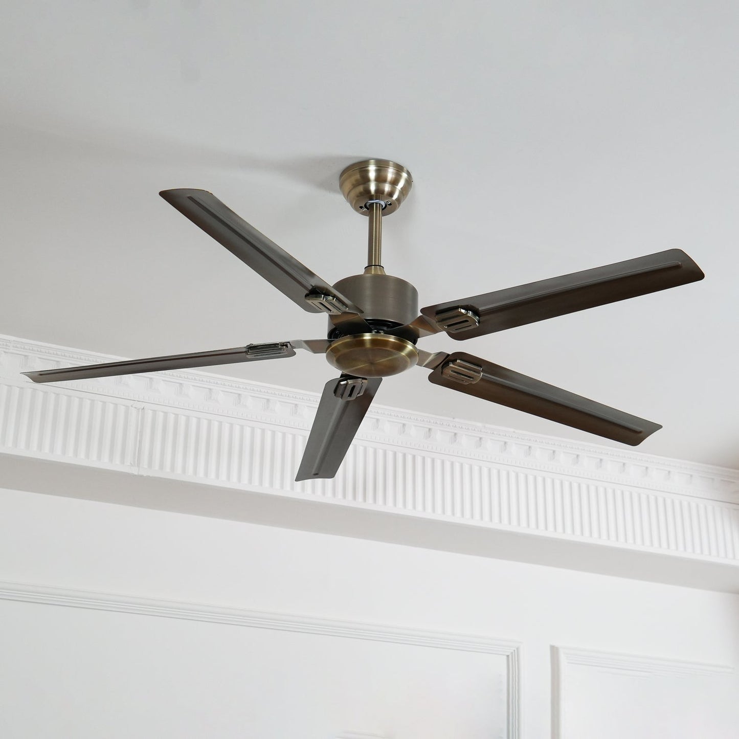 Rozzen Ceiling Fan | Metal & Stainless Steel | 52-Inch