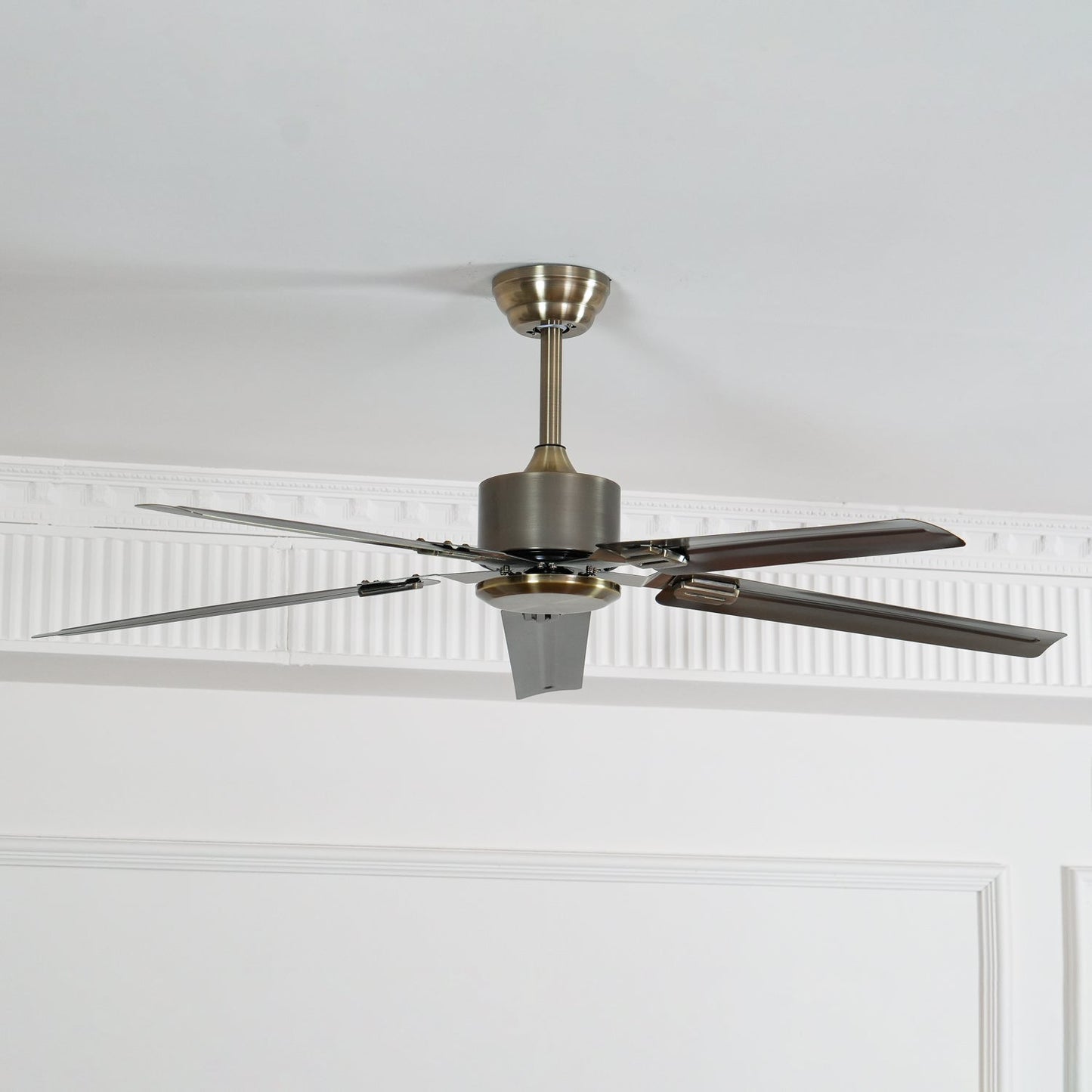 Rozzen Ceiling Fan | Metal & Stainless Steel | 52-Inch
