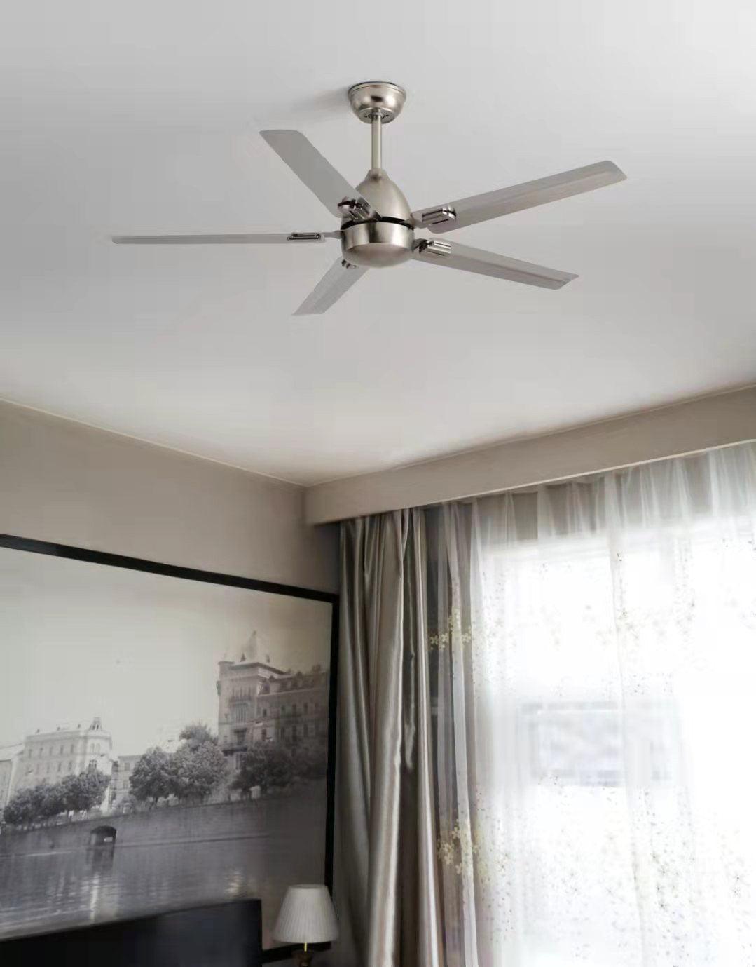 Rozzen Ceiling Fan | Metal & Stainless Steel | 52-Inch