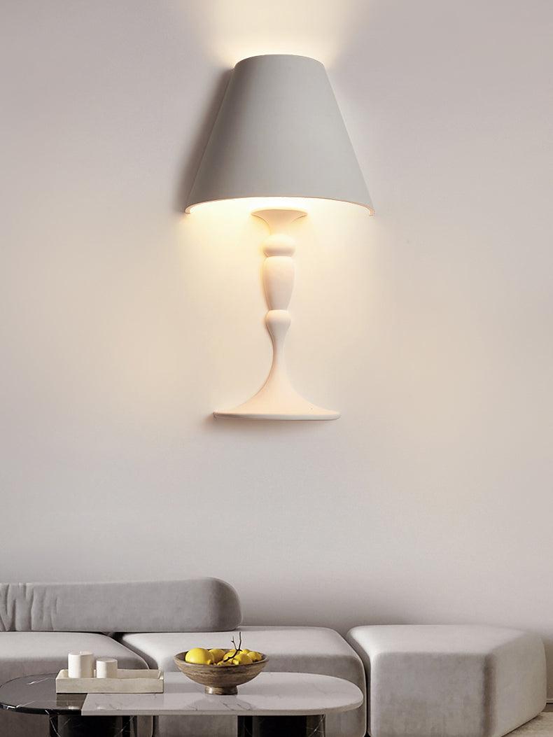Plaster Wall Lamp | White Finish | Set of 2
