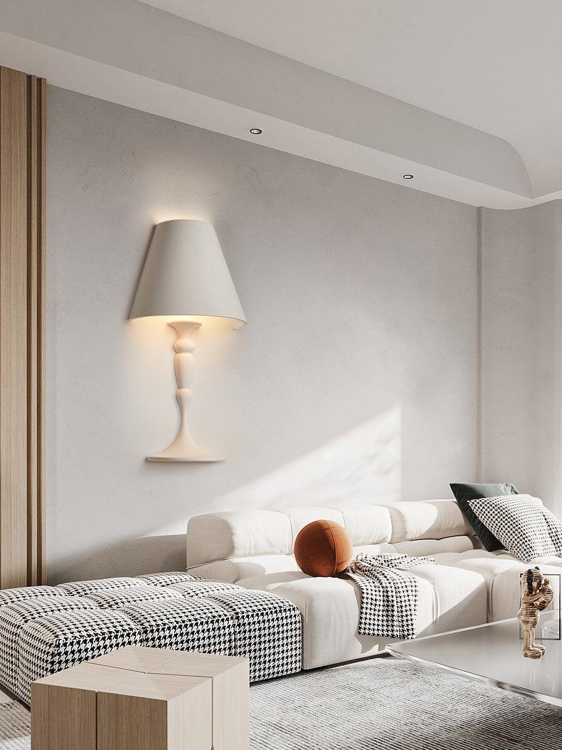 Plaster Wall Lamp | White Finish | Set of 2