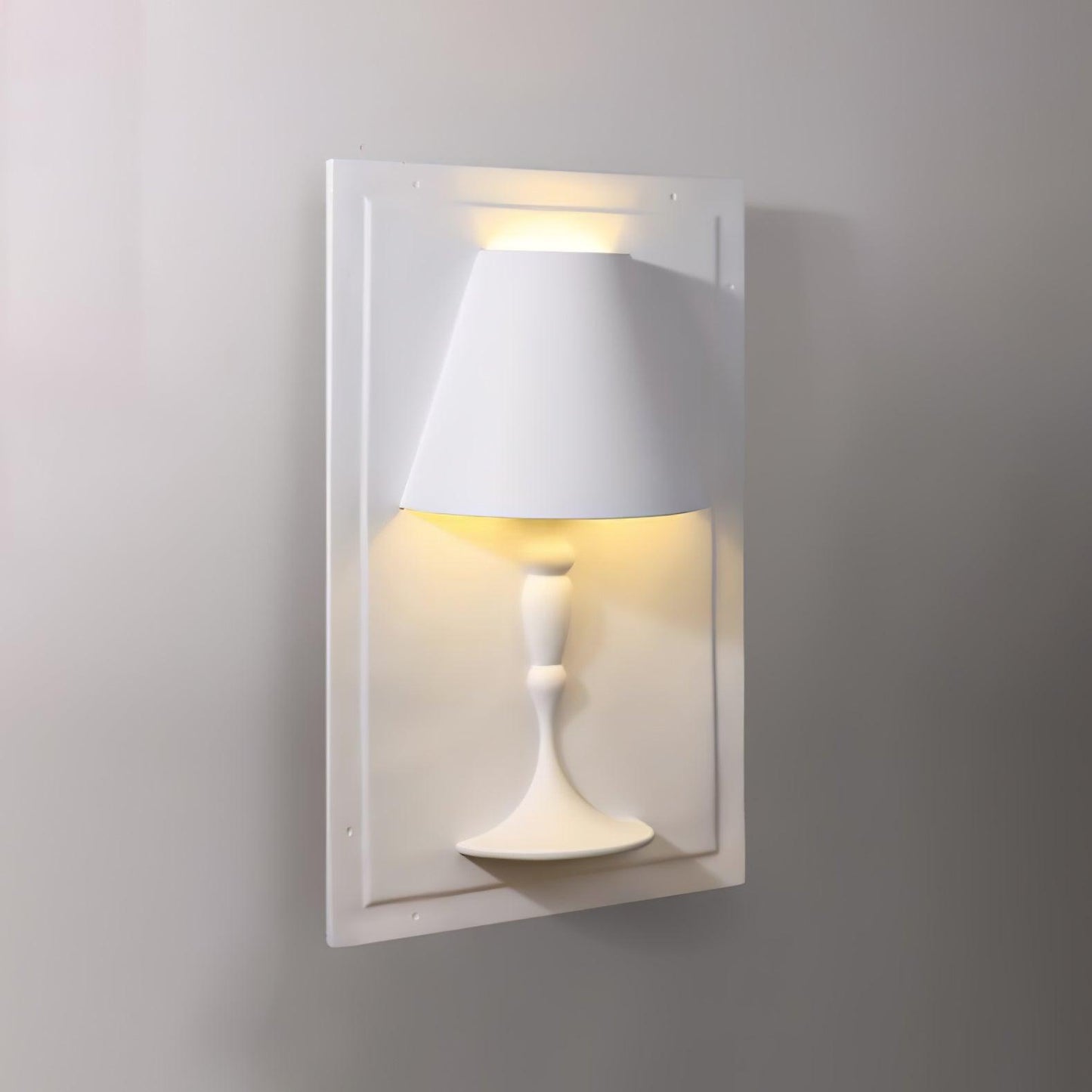 Plaster Wall Lamp | White Finish | Set of 2