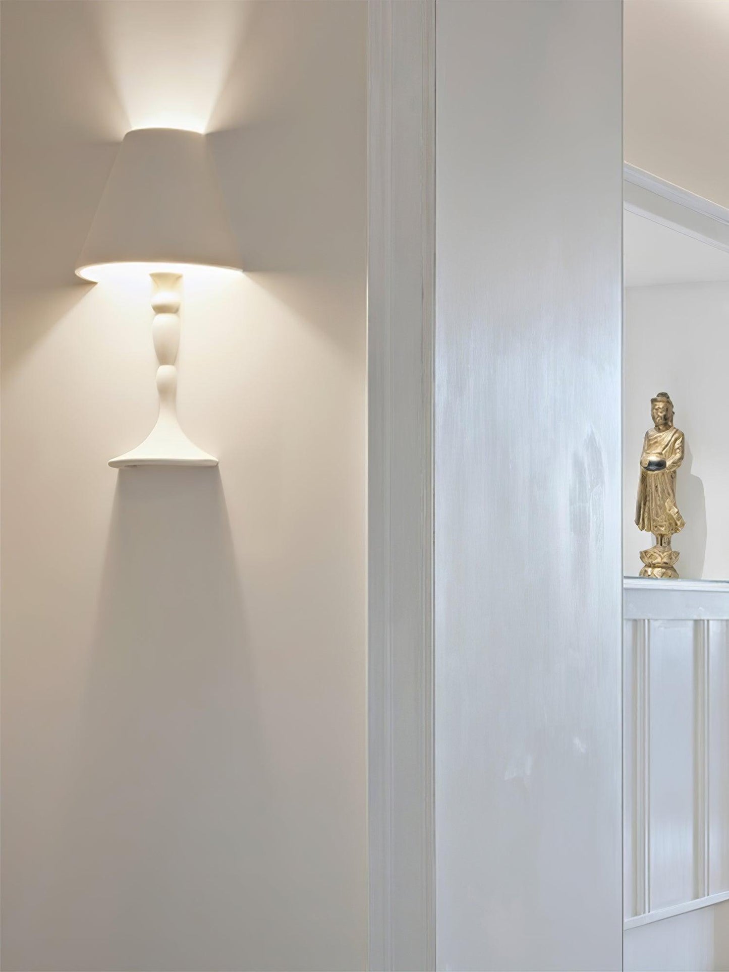 Plaster Wall Lamp | White Finish | Set of 2