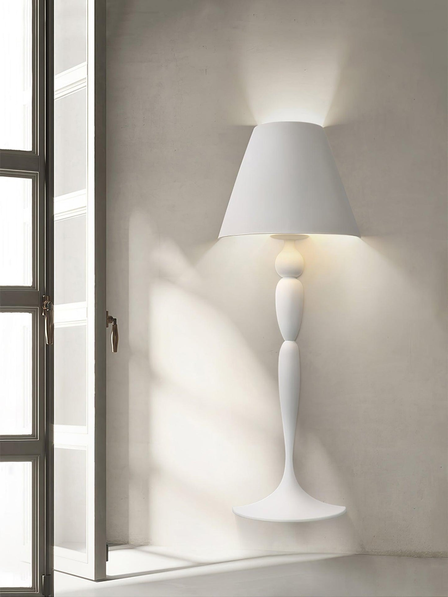 Plaster Wall Lamp | White Finish | Set of 2